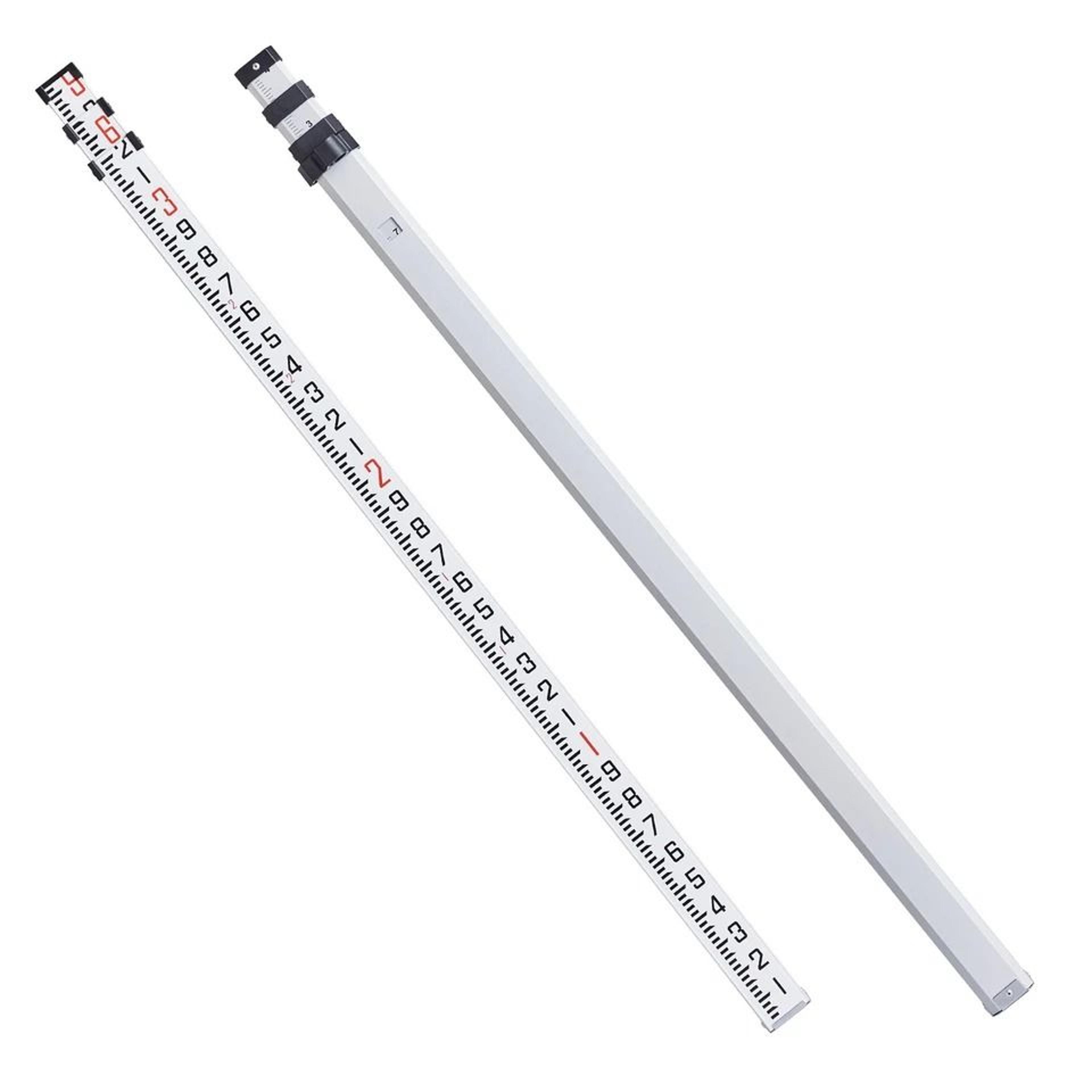 professional telescopic aluminum leveling rod with dual side precision scale