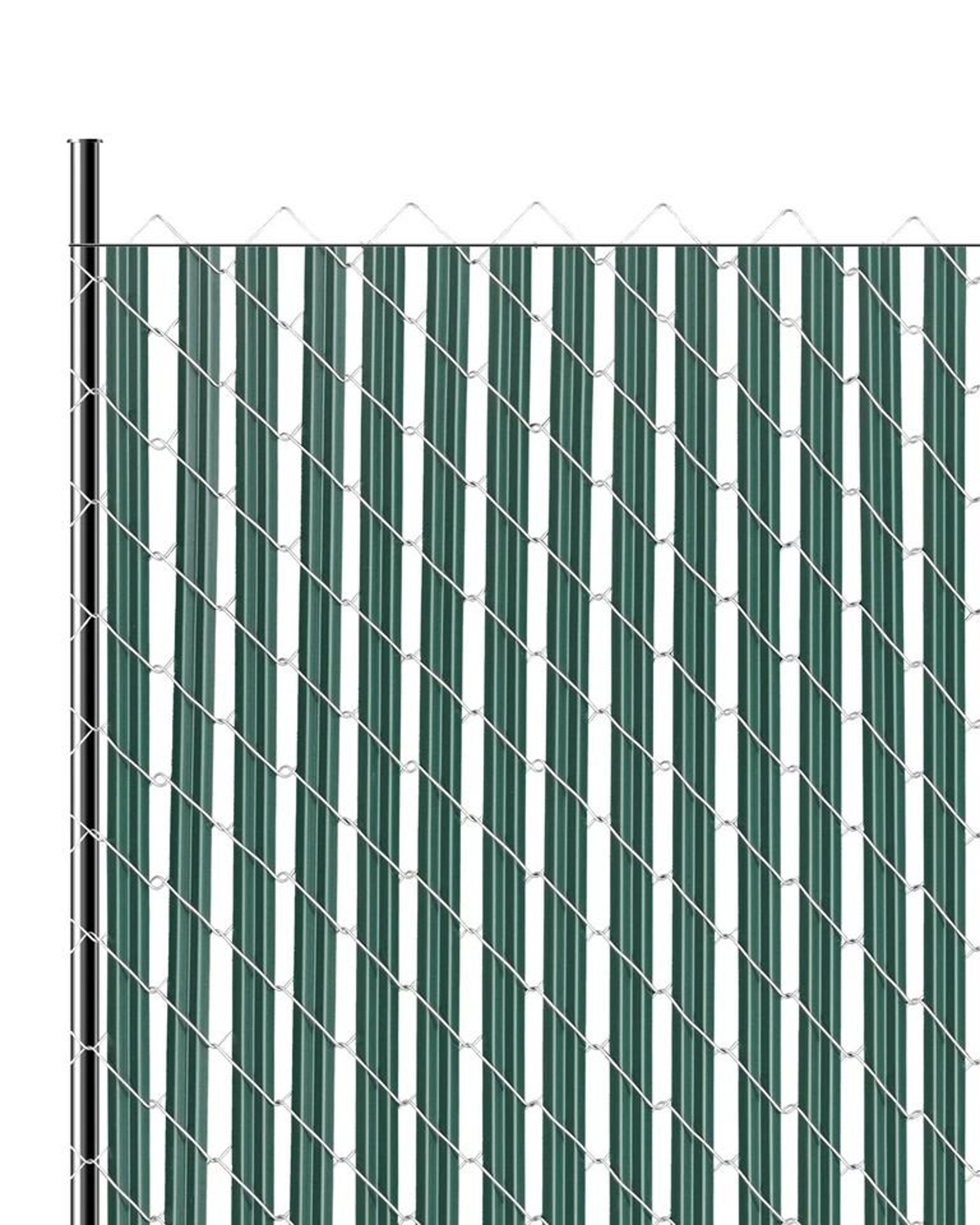 green chain link fence privacy slats with bottom lock for high fence single-wall design