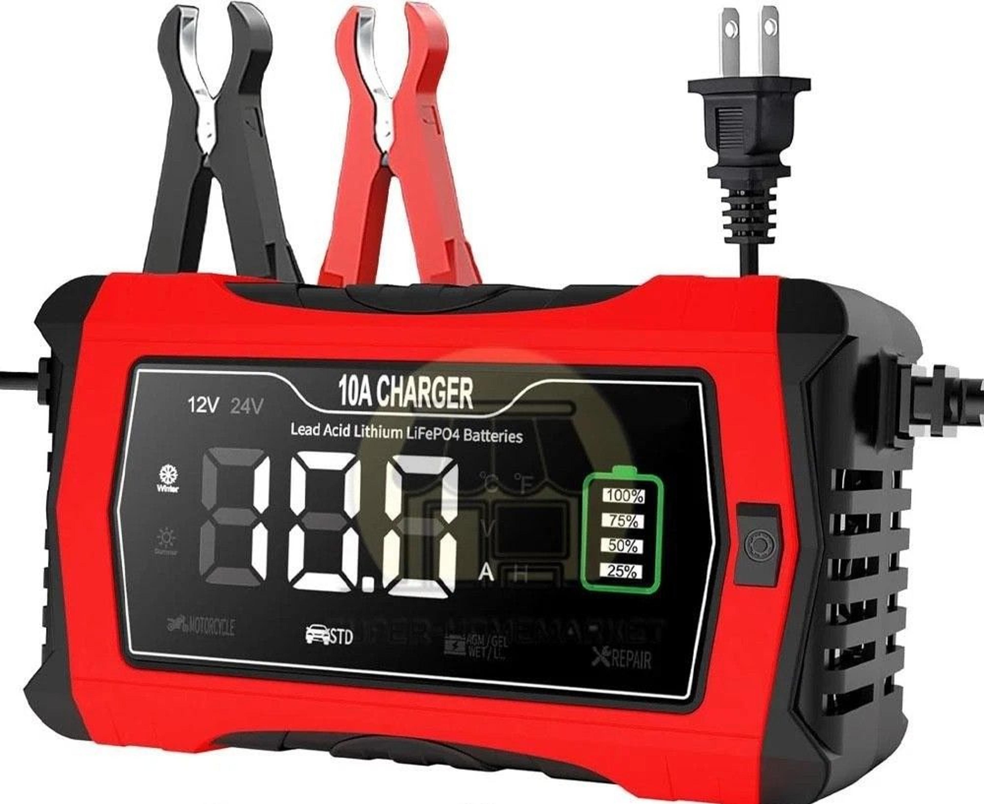 car smart battery charger for lithium lead-acid maintainer