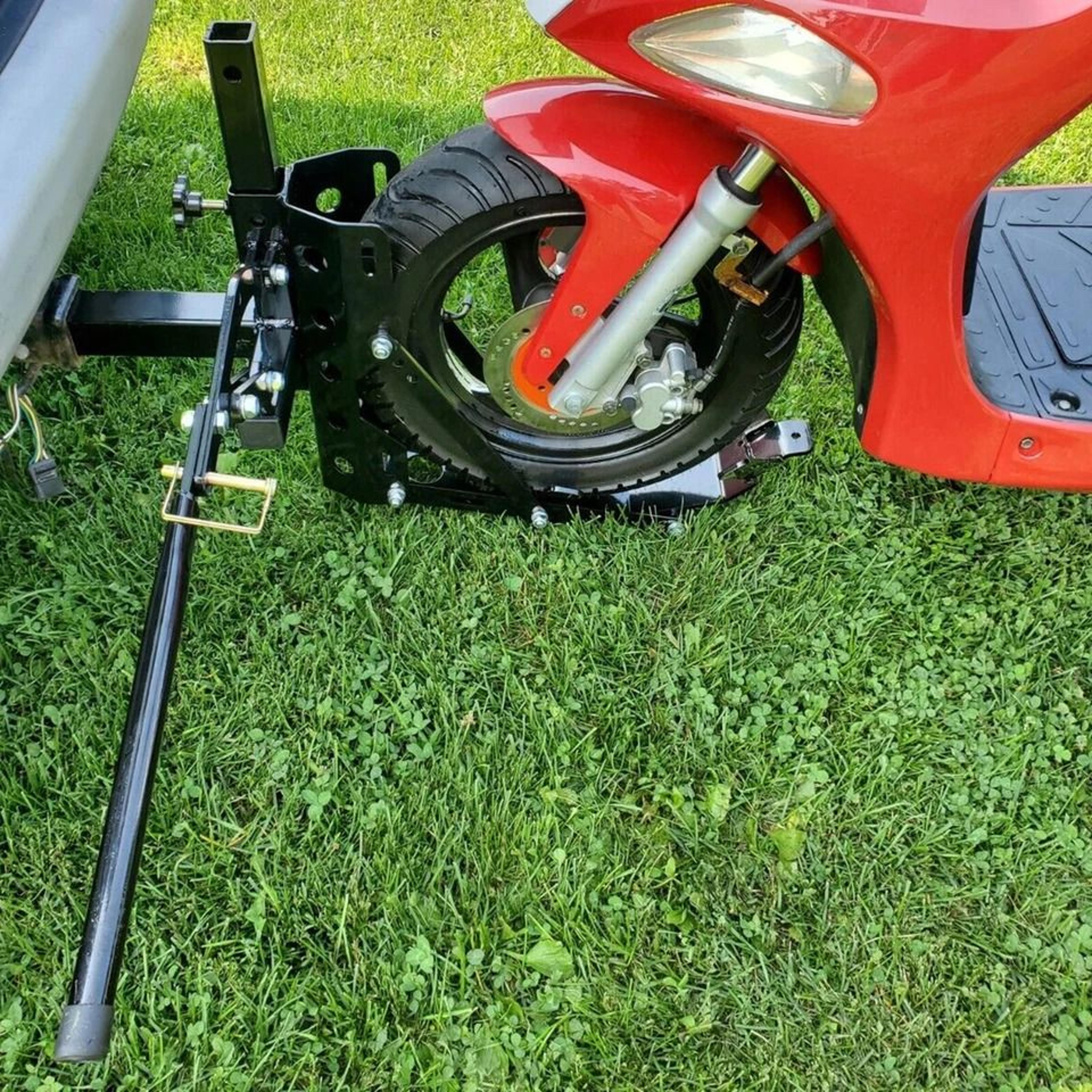 motorcycle hauler receiver trailer hitch carrier for towing & transporting motorcycles