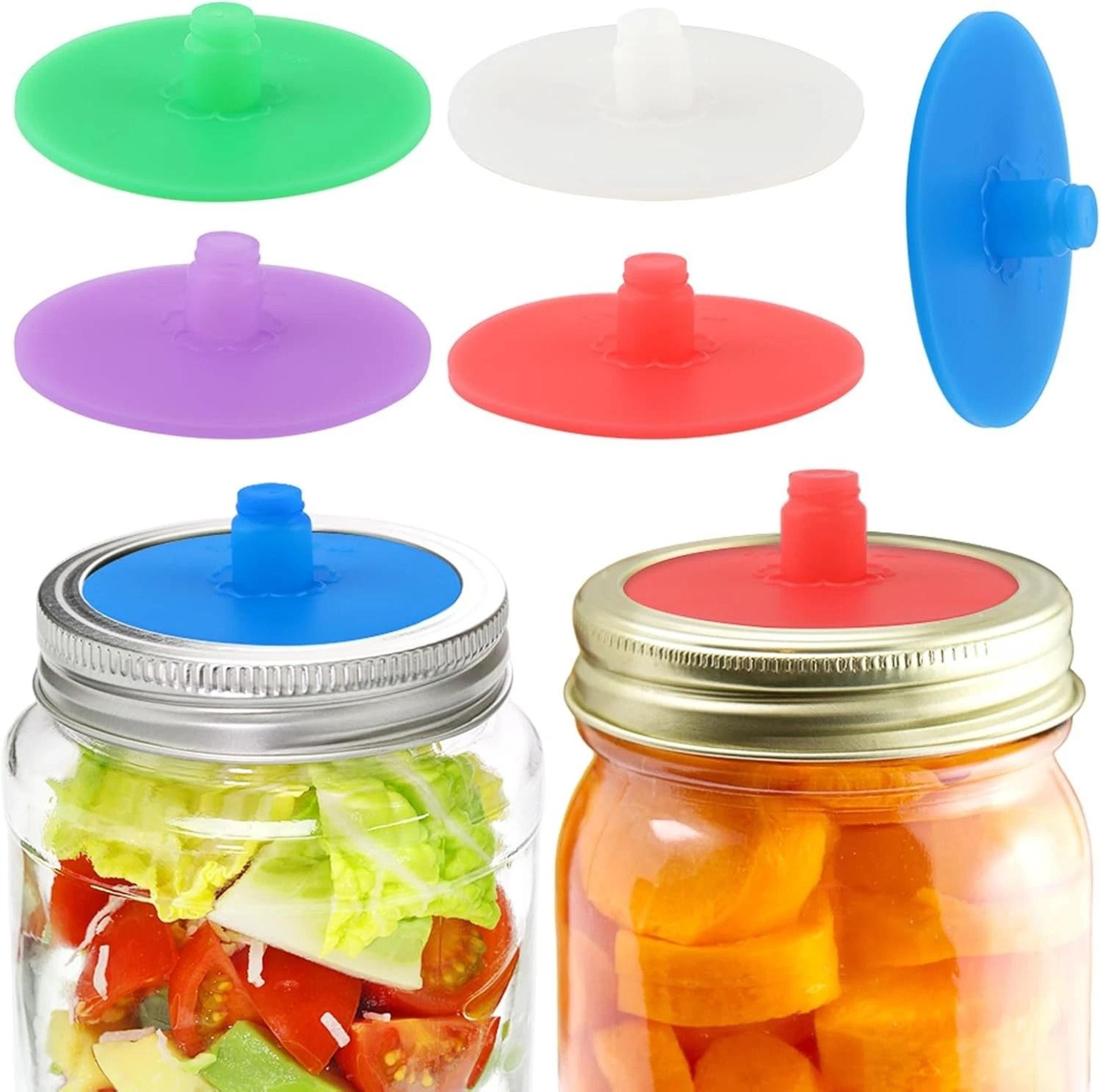 silicone fermentation lids for wide mouth mason jars with waterless