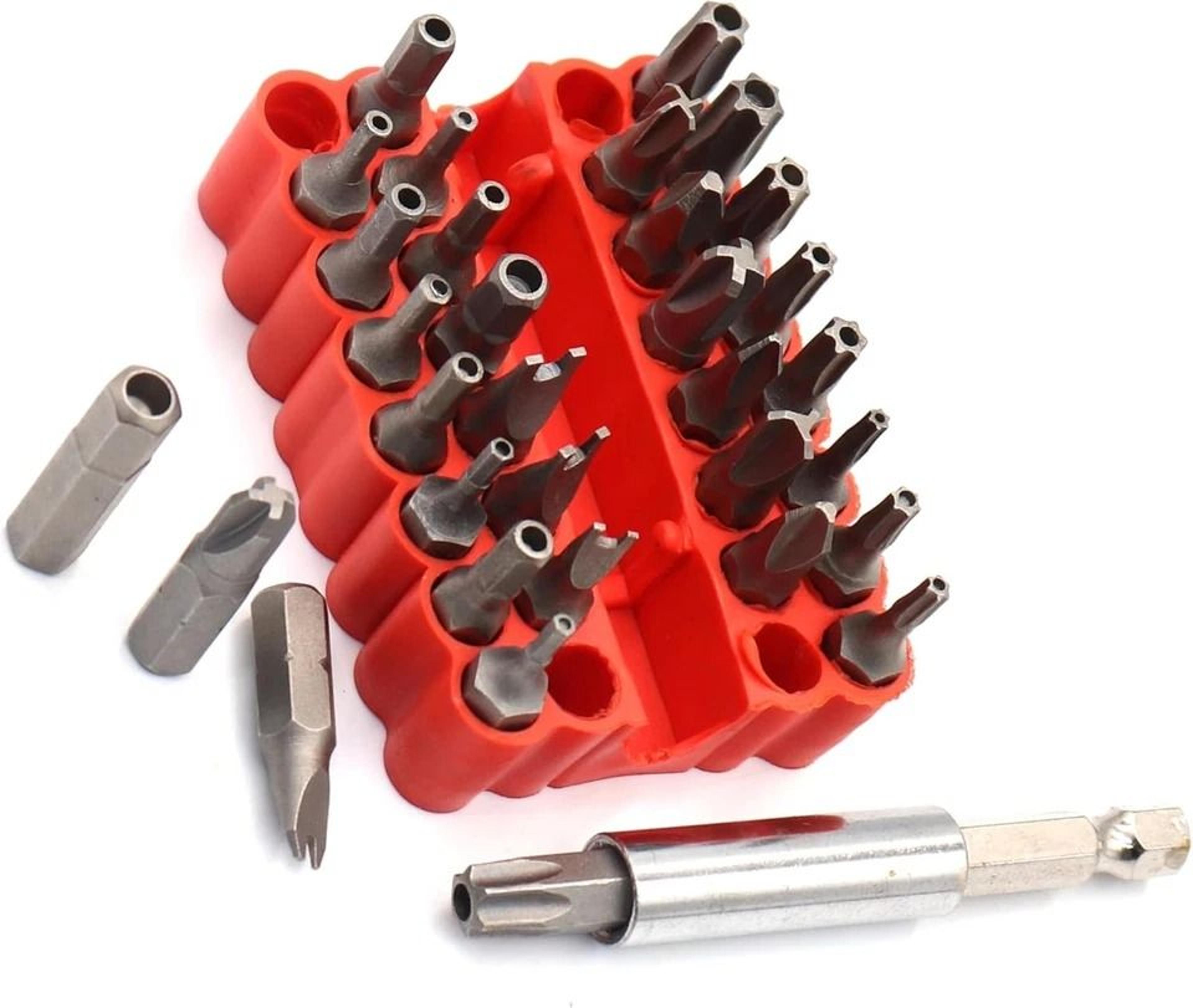 tamper proof screwdriver bit set with security torx hex and spanner bits