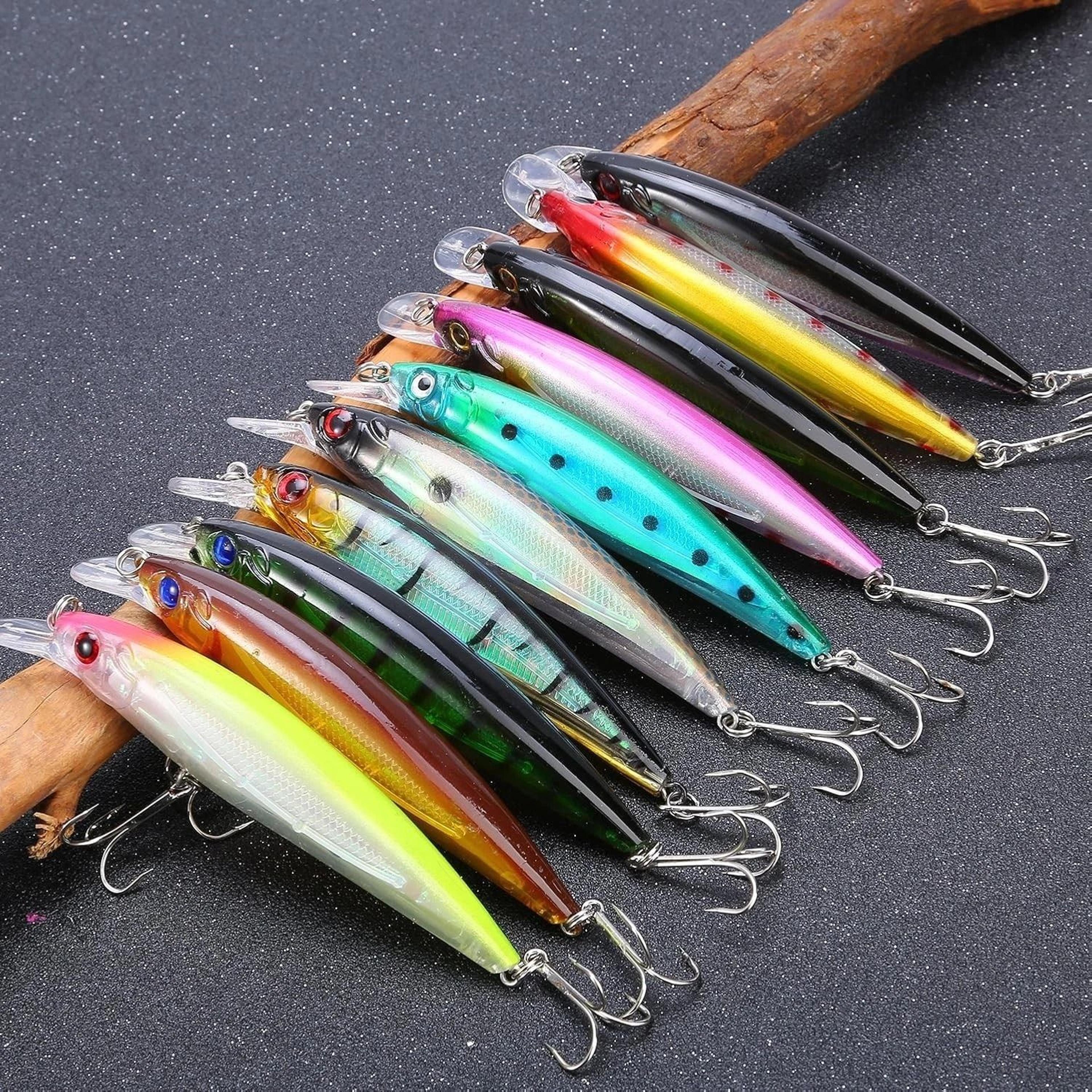 bass fishing lures crankbait minnow set for freshwater anglers