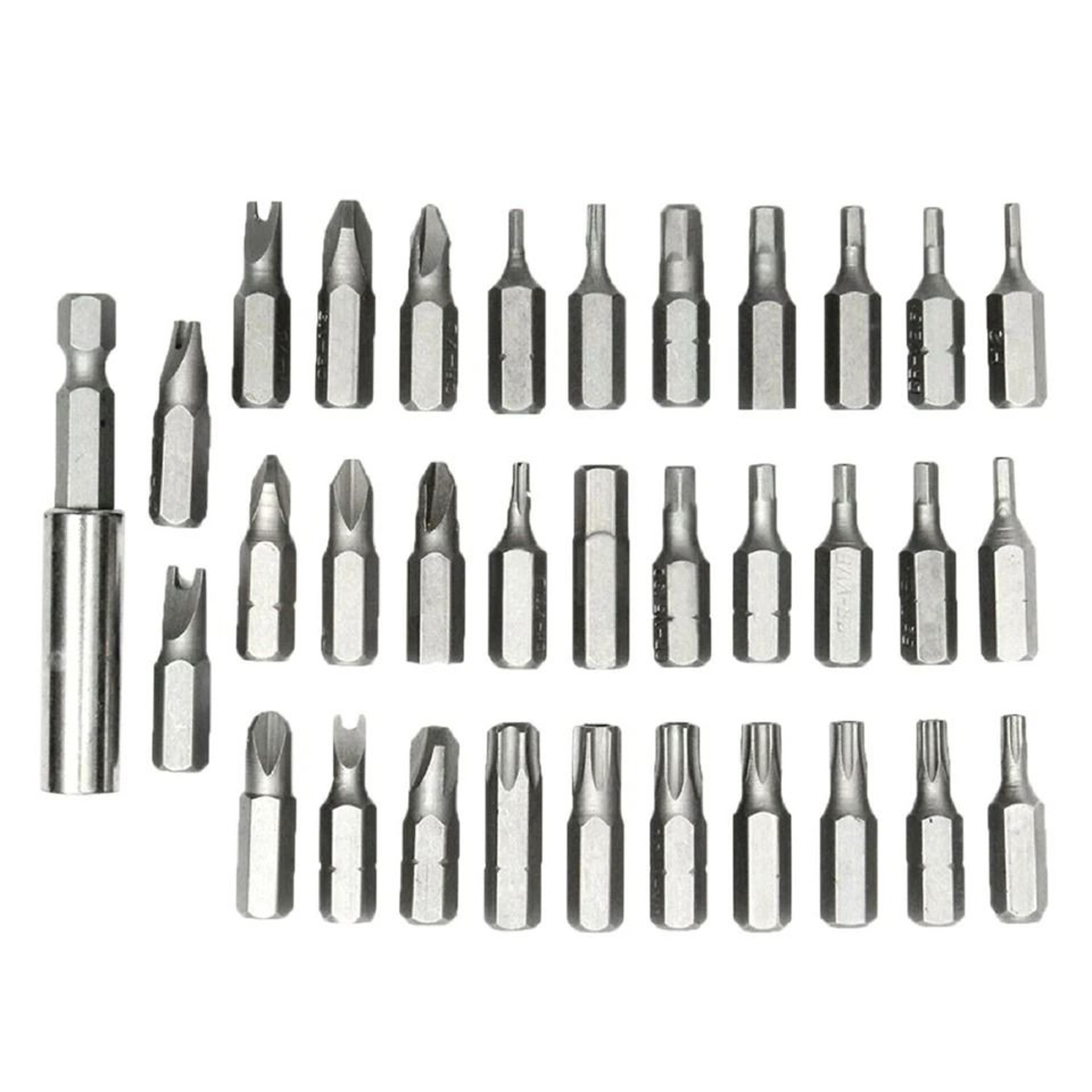 security torx bit set with tamper proof bits and magnetic holder