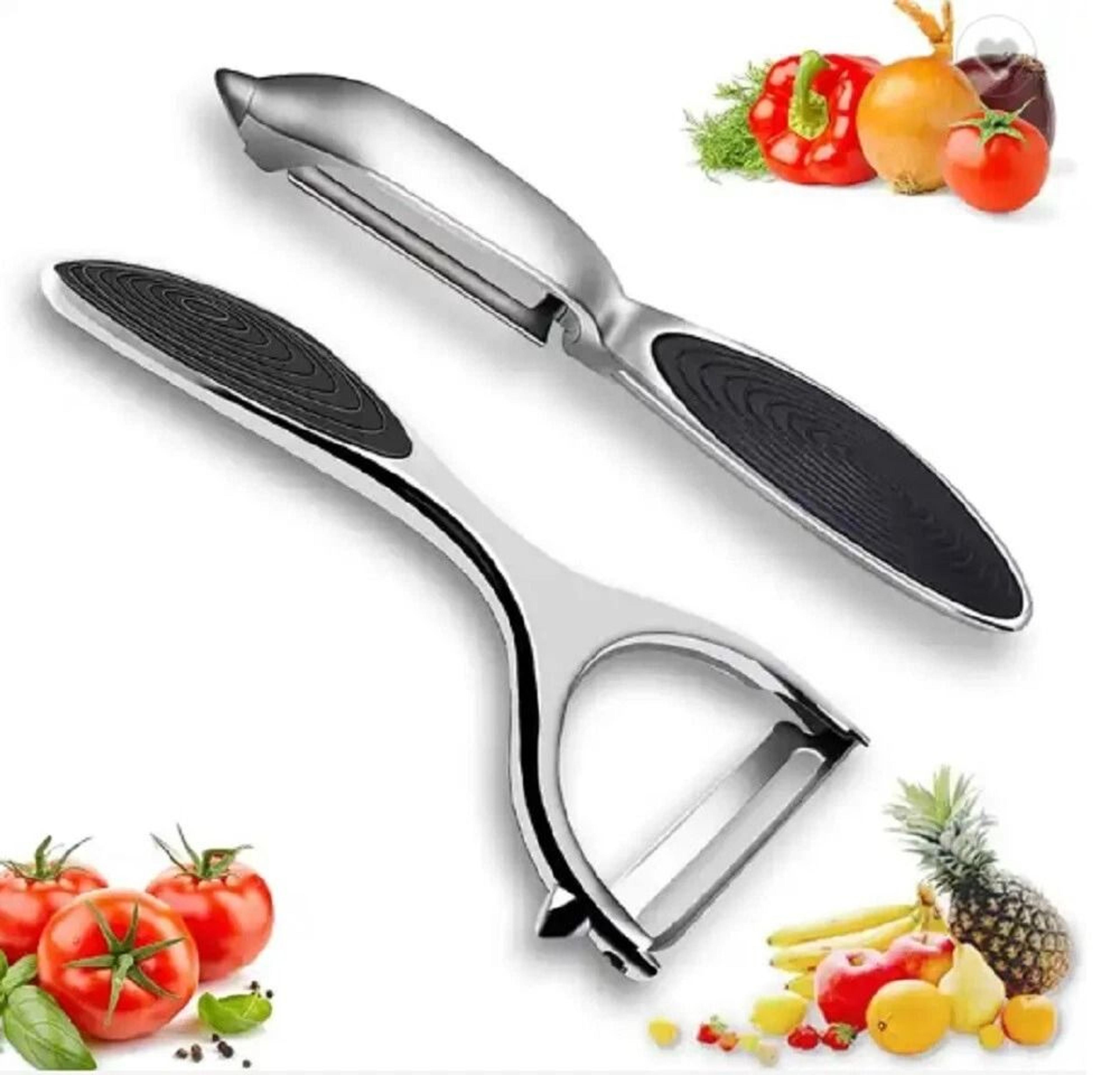 stainless steel vegetable & fruit peeler set with non-slip handle potato & carrot peeler