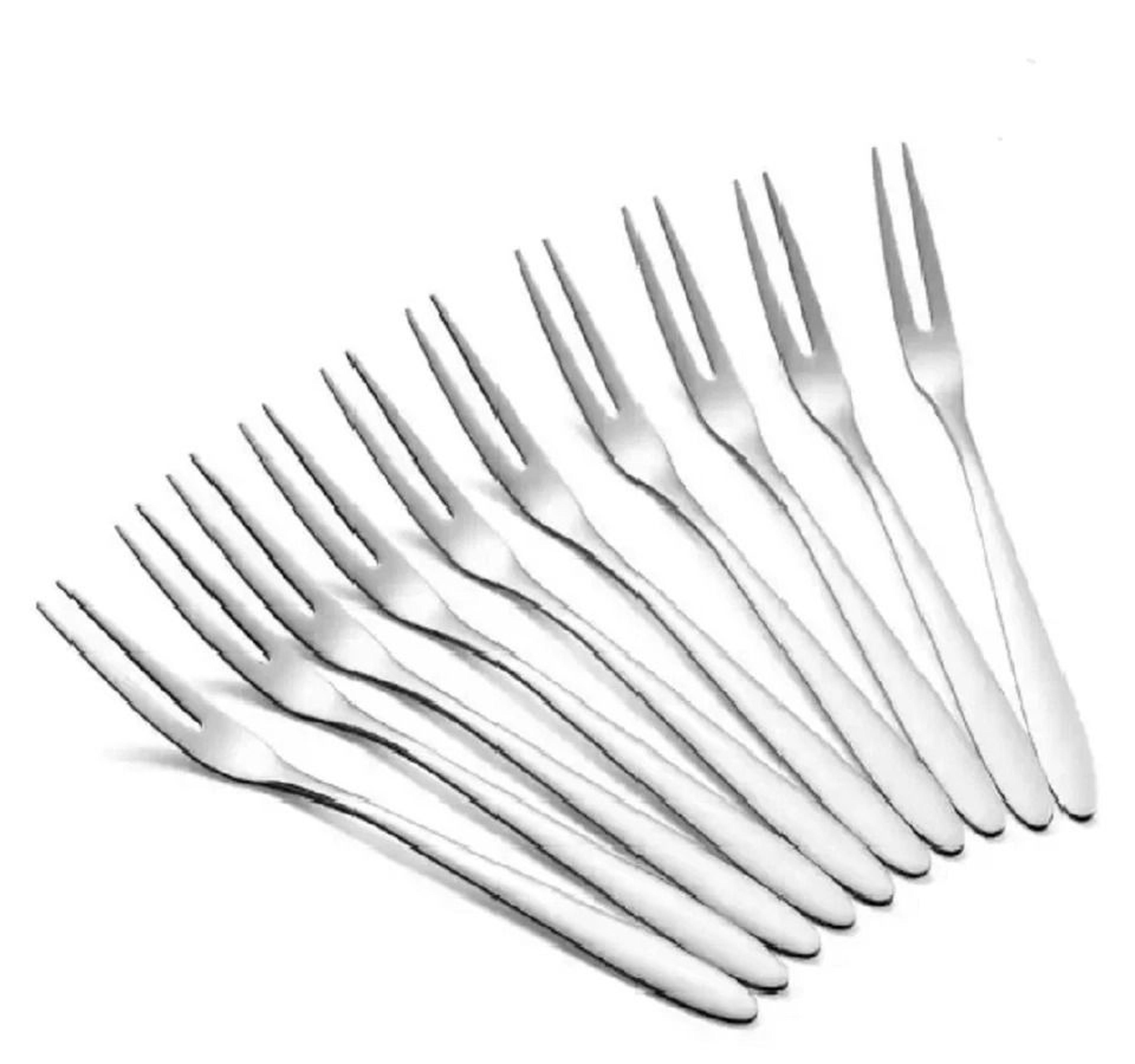 stainless steel mini fork prong fruit & dessert appetizer forks