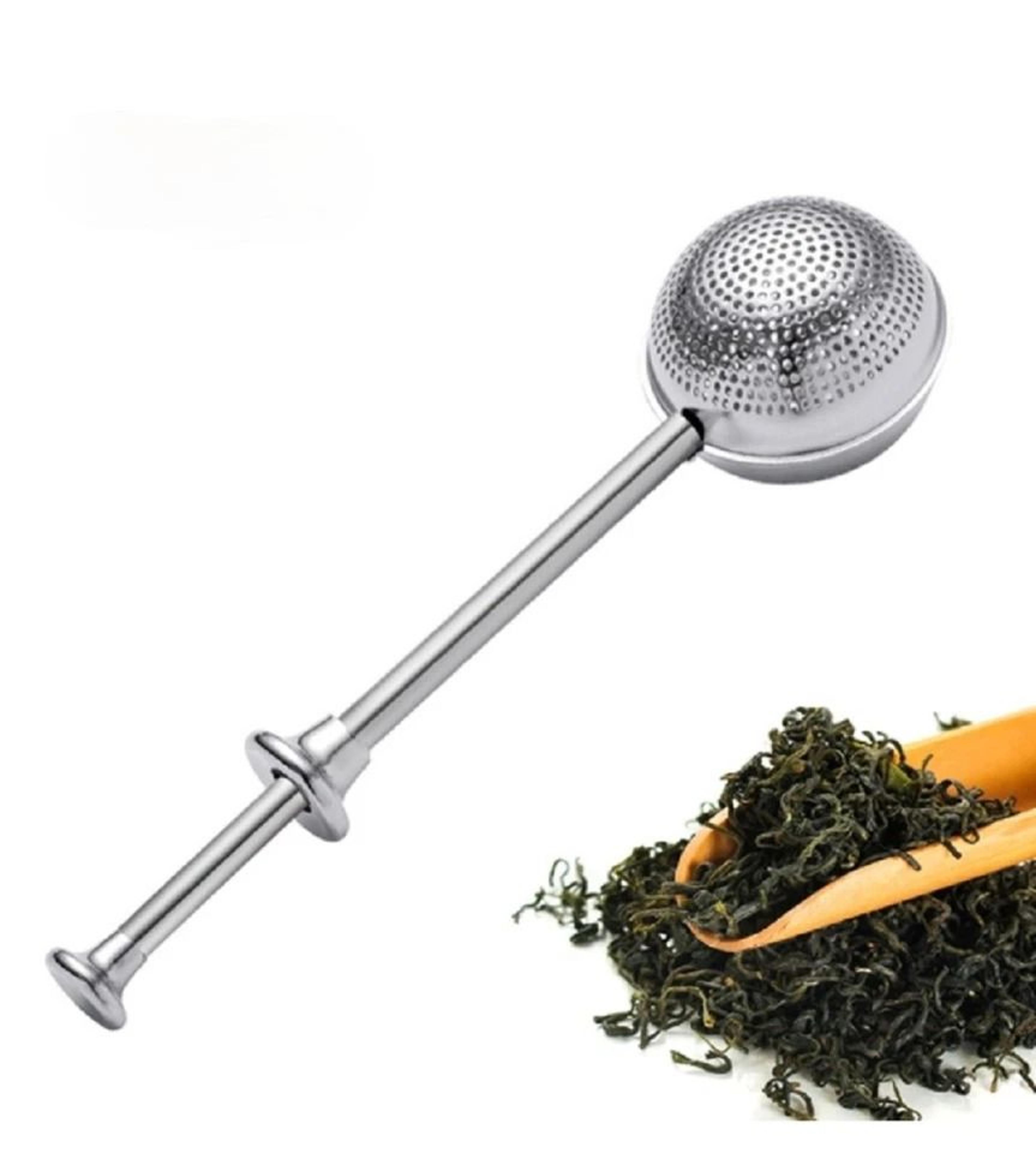 stainless steel long handle tea ball infuser for loose leaf tea reusable strainer