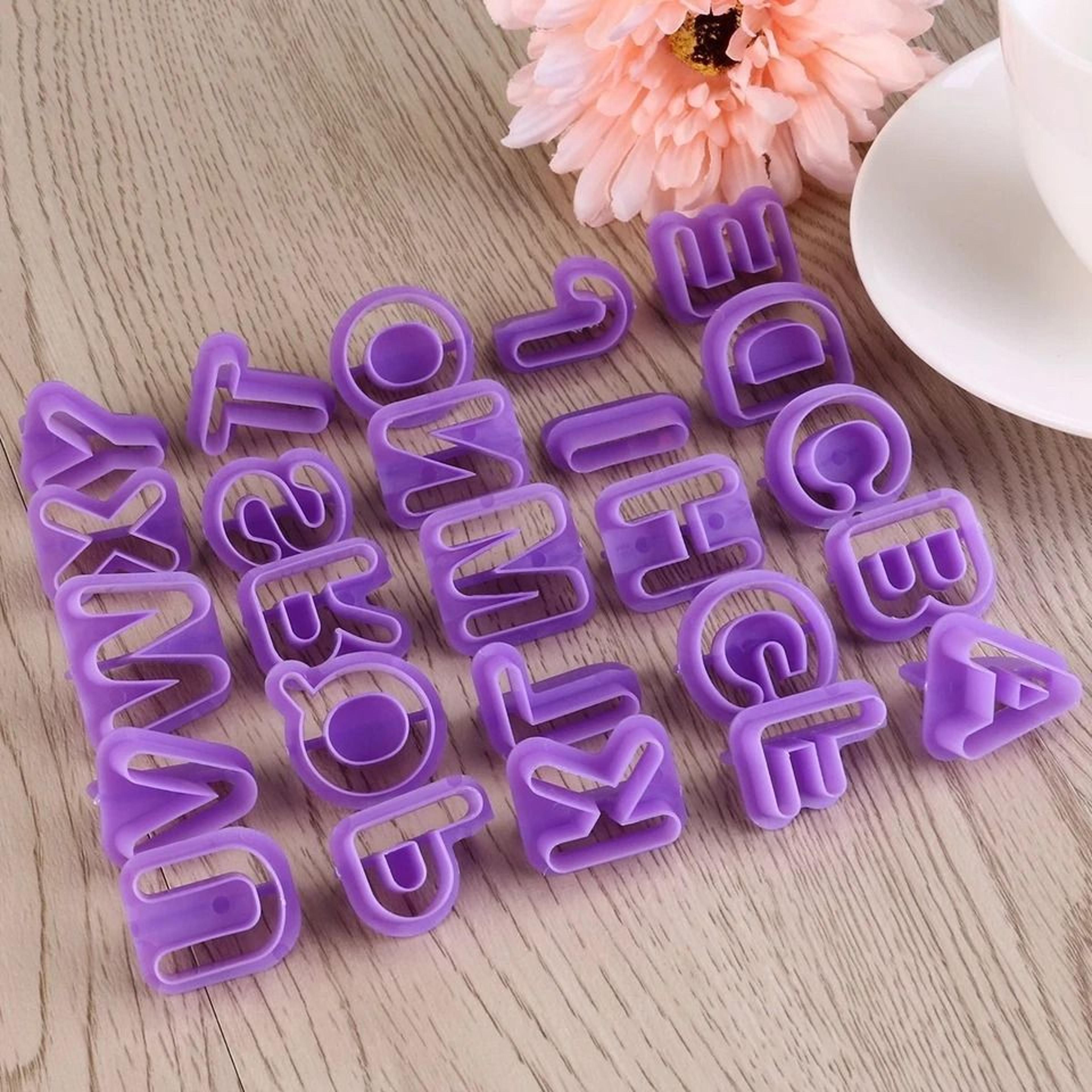 alphabet & number fondant cutter set for cake & cookie decorating