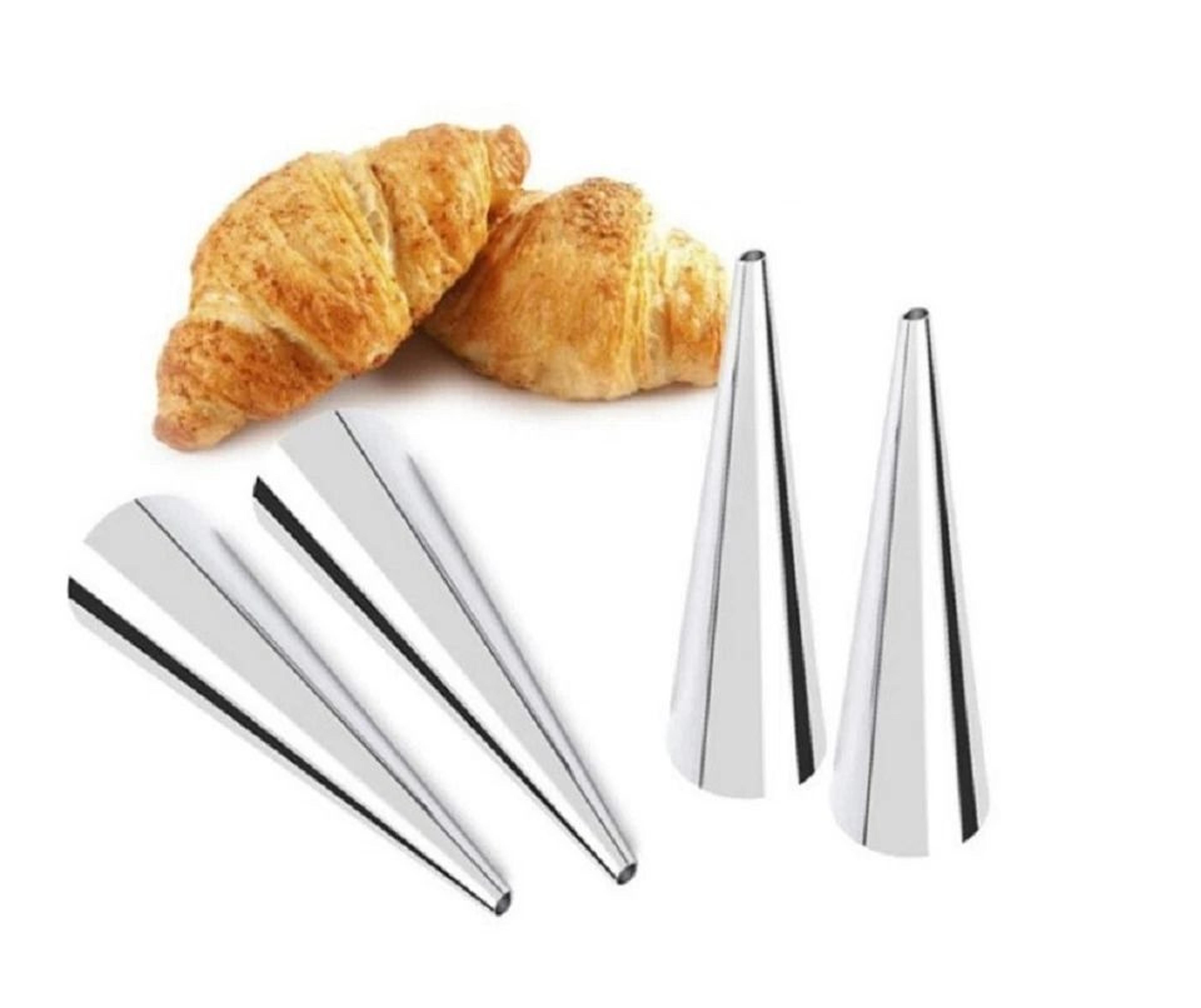 stainless steel pastry mold set cream horn & cannoli baking tubes