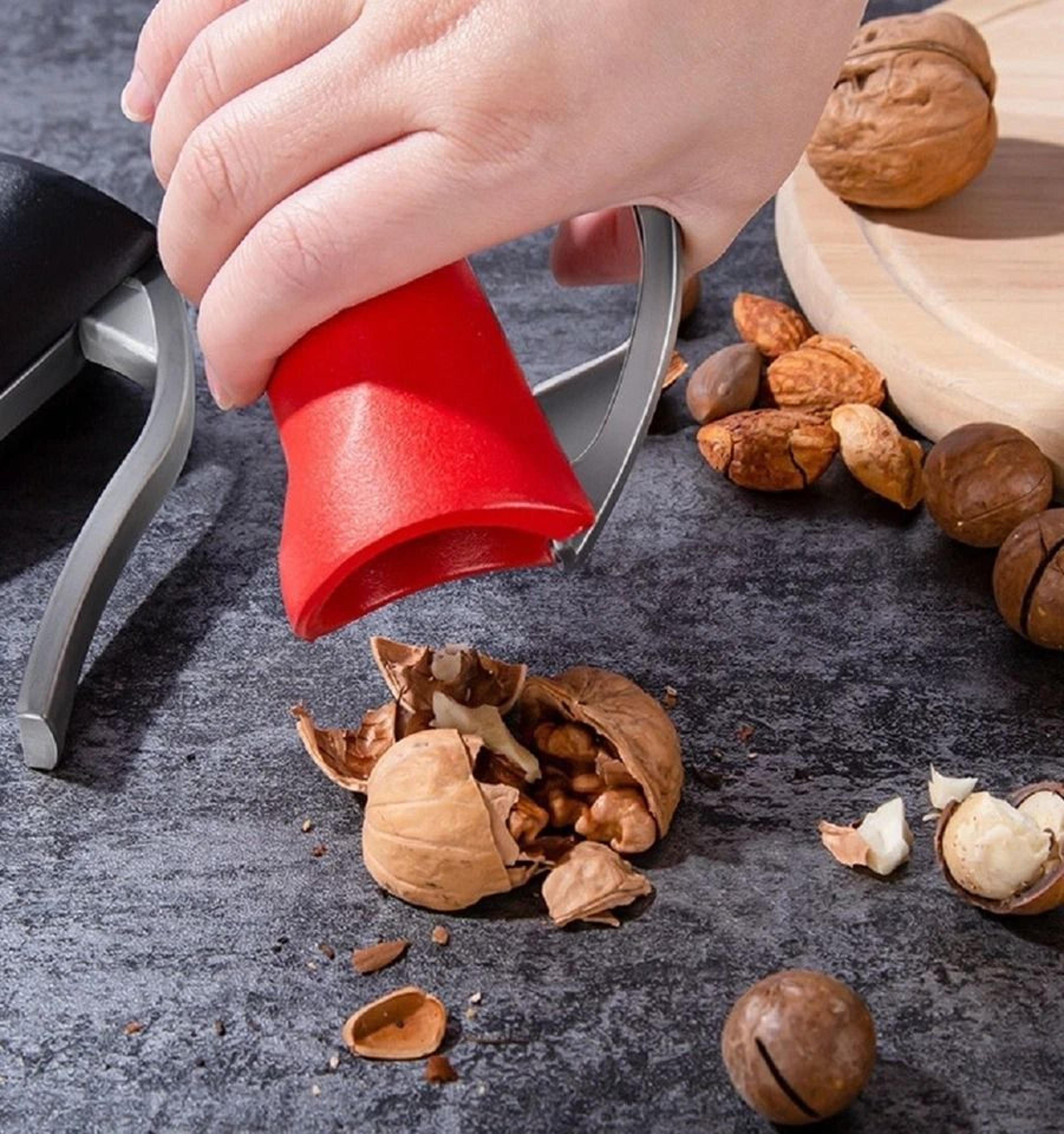 ergonomic nut cracker and sheller tool for walnut & pecan bottle style