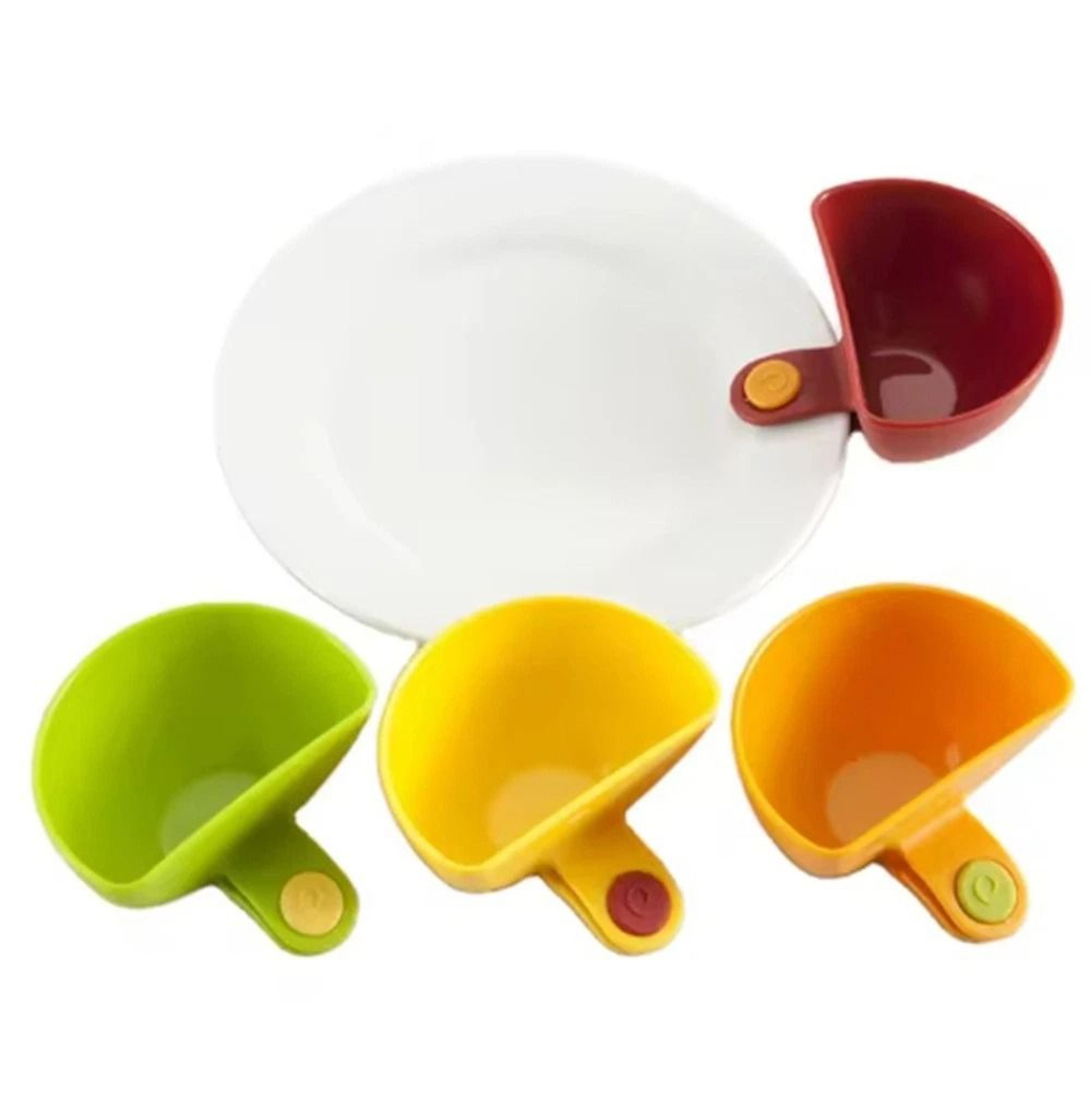 clip-on dip bowls set chip & dip snack serving bowls with sauce holders