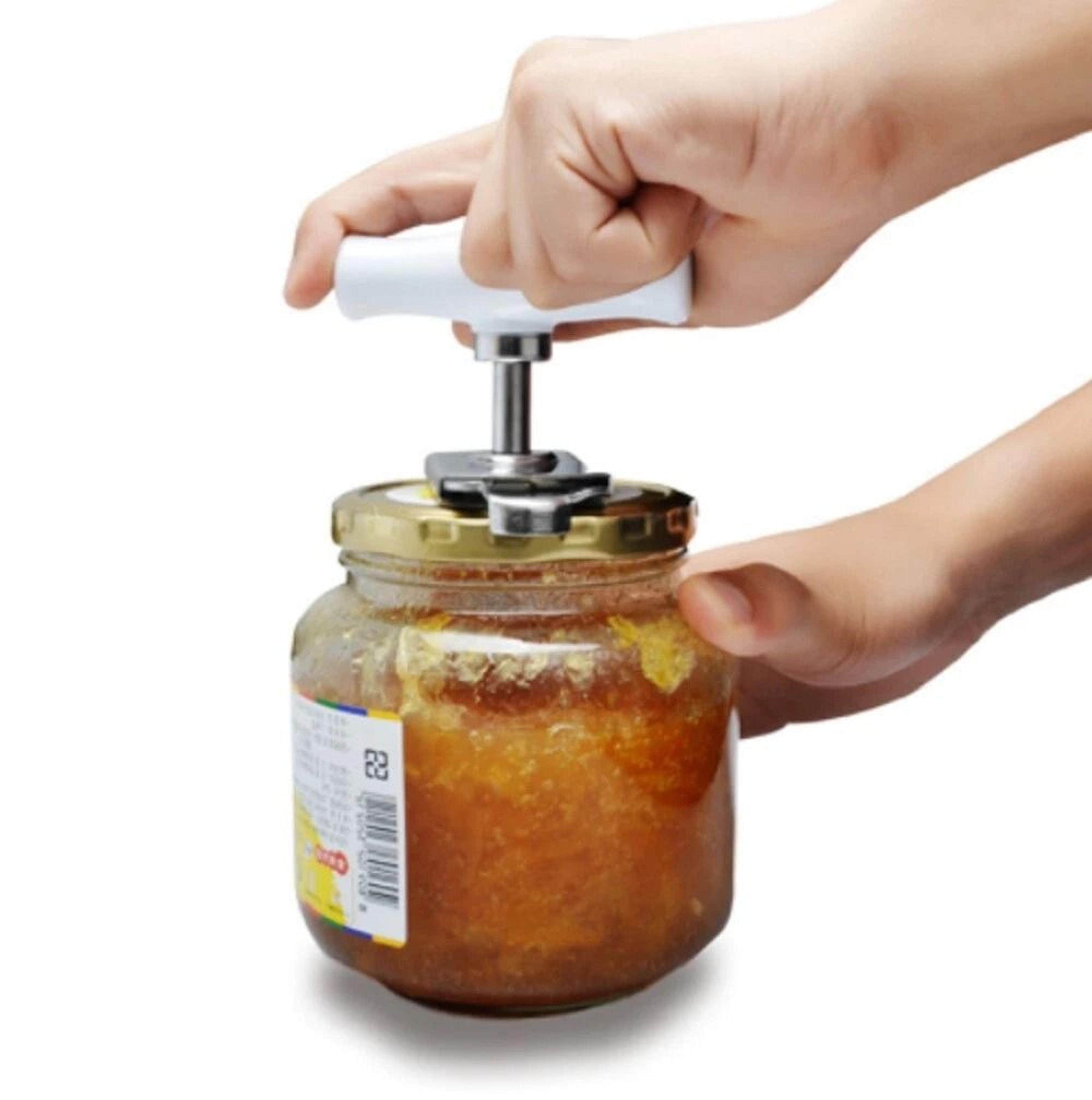 adjustable stainless steel jar opener ergonomic lid & bottle cap remover for seniors