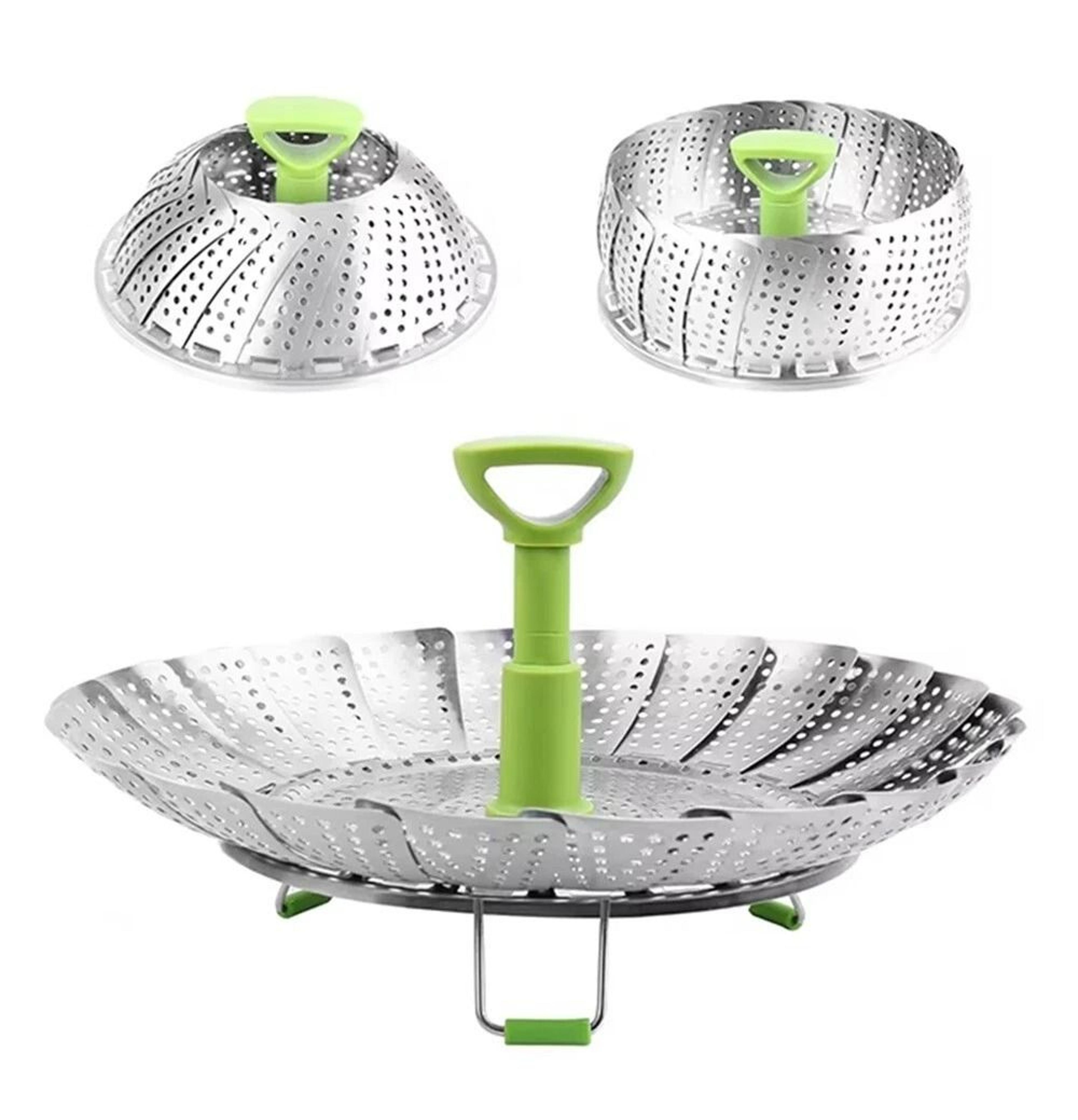 expandable vegetable steamer basket stainless steel dumpling steamer insert for pots