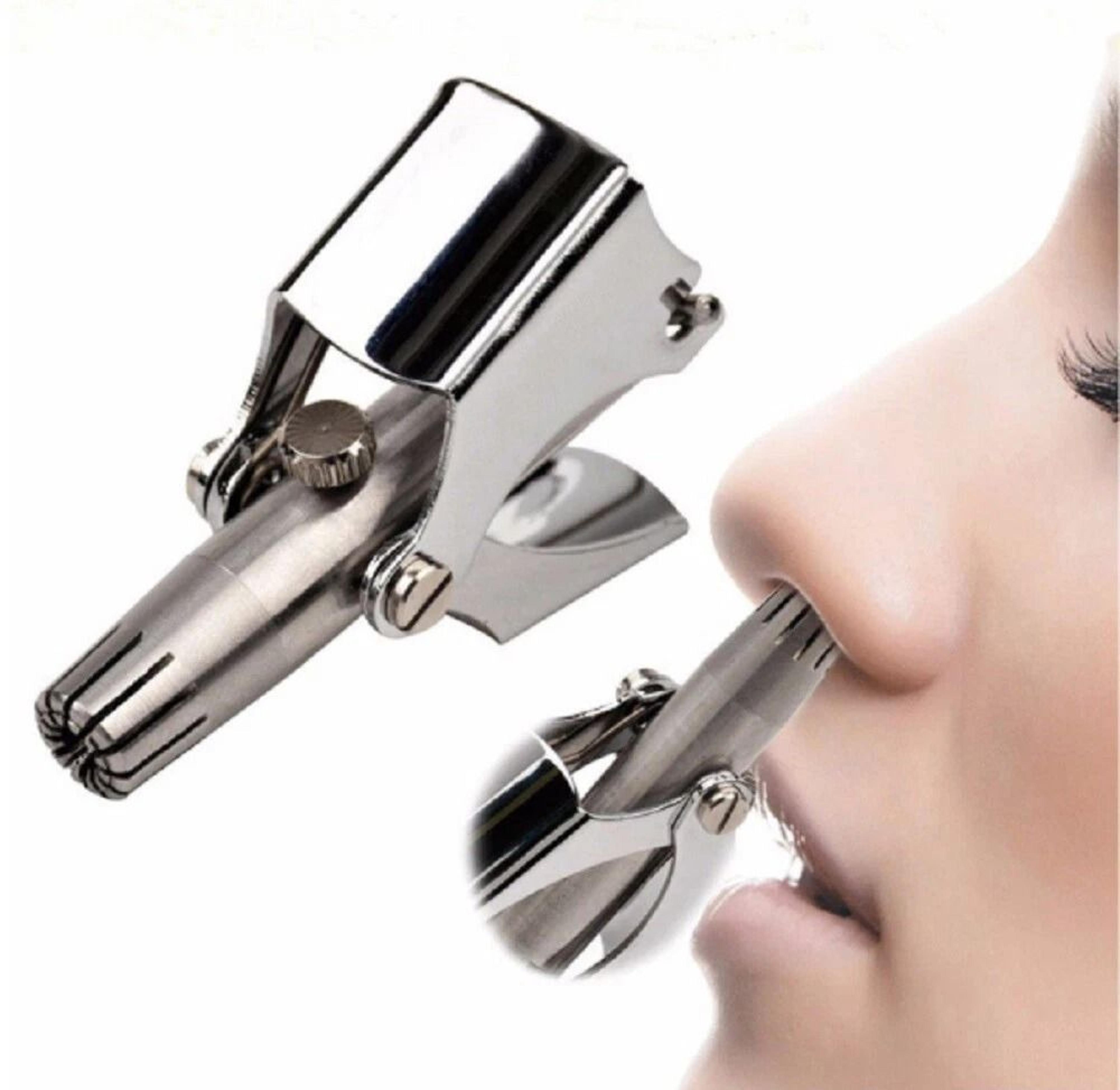 tika stainless steel manual nose hair trimmer, battery free rotary grooming tool