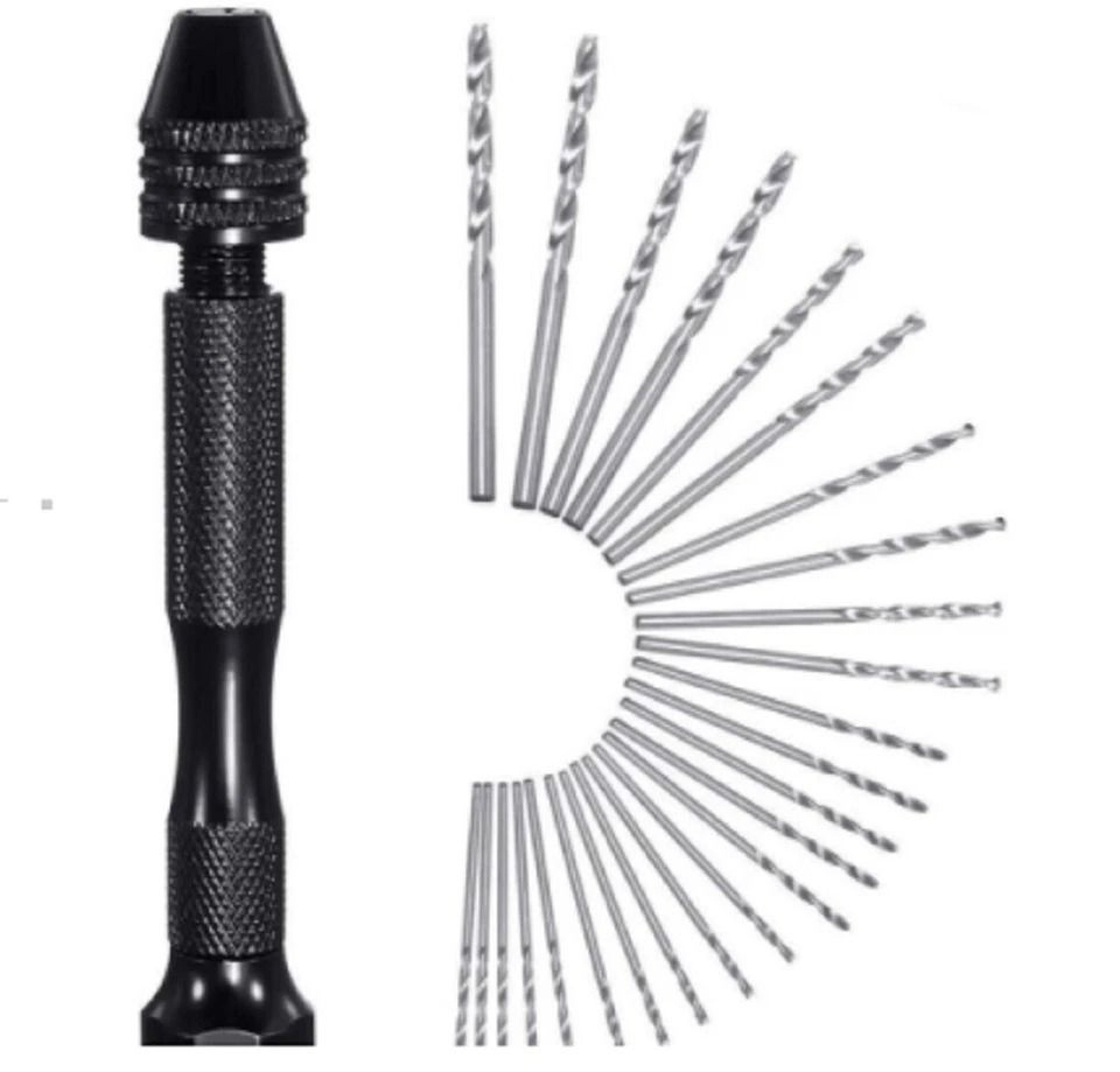 pin vise hand drill set with keyless chuck micro bits for resin jewelry crafts