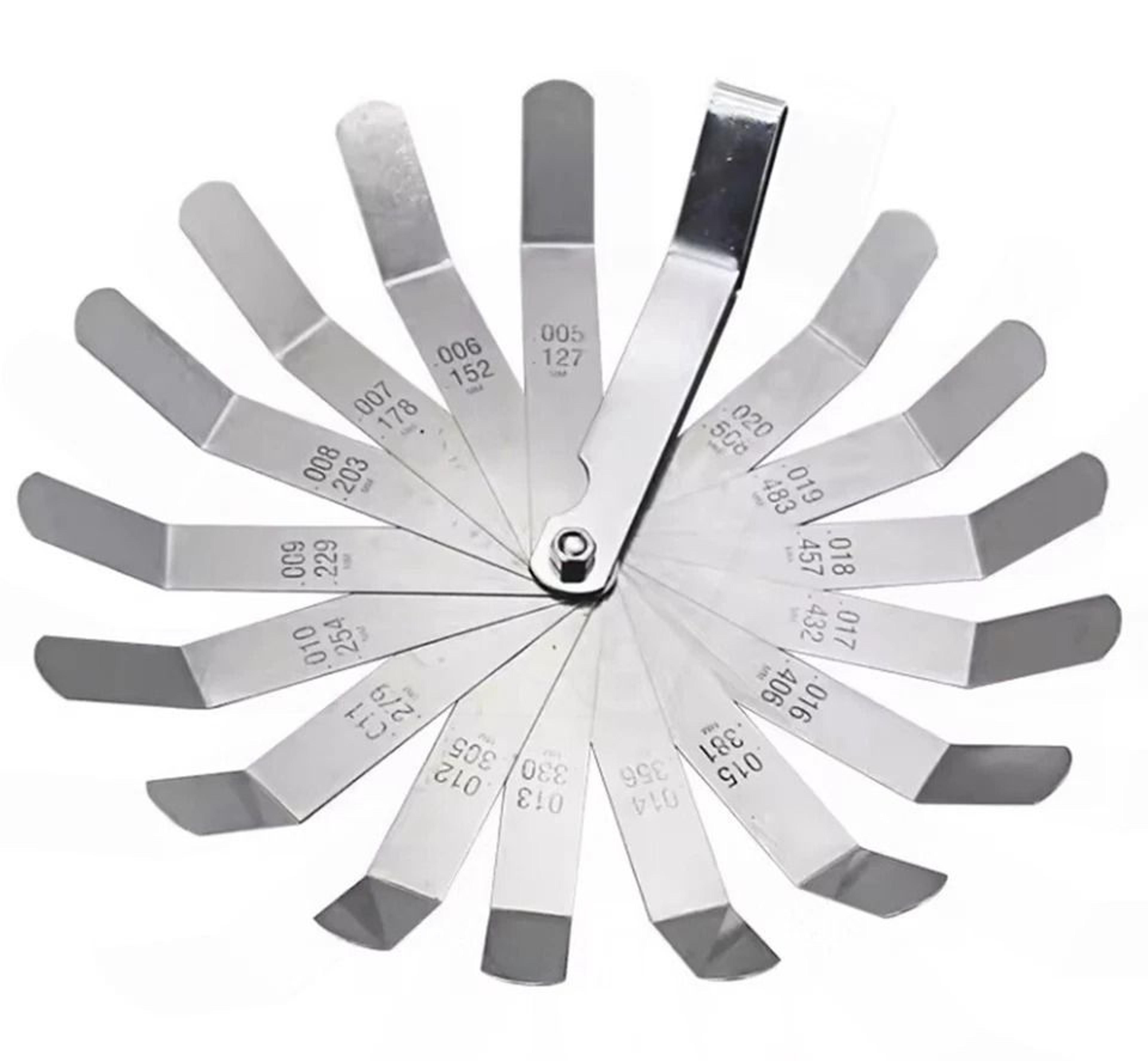feeler gauge set for spark plug gap and valve clearance metric sae
