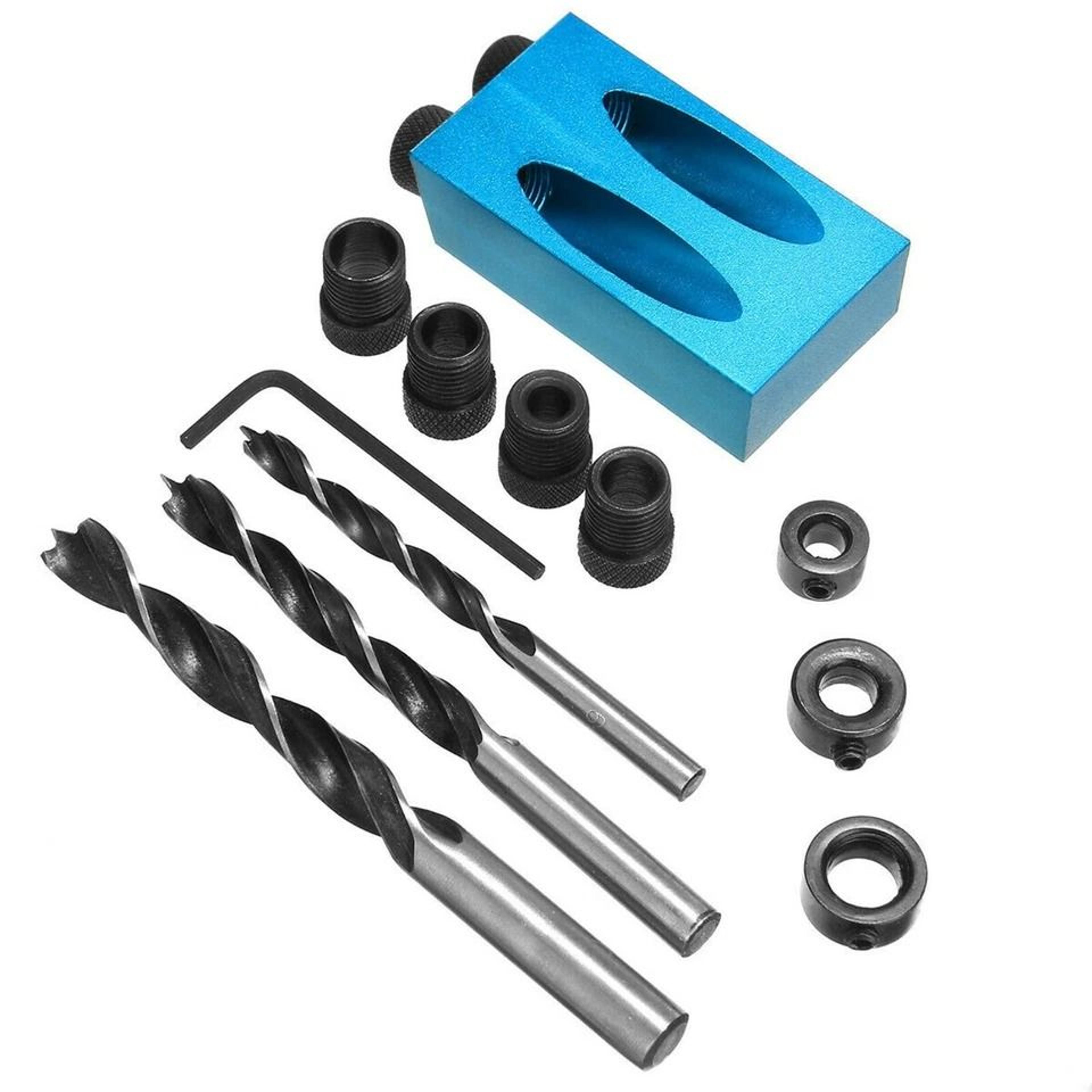 pocket hole jig kit woodworking drill guide & angle locator