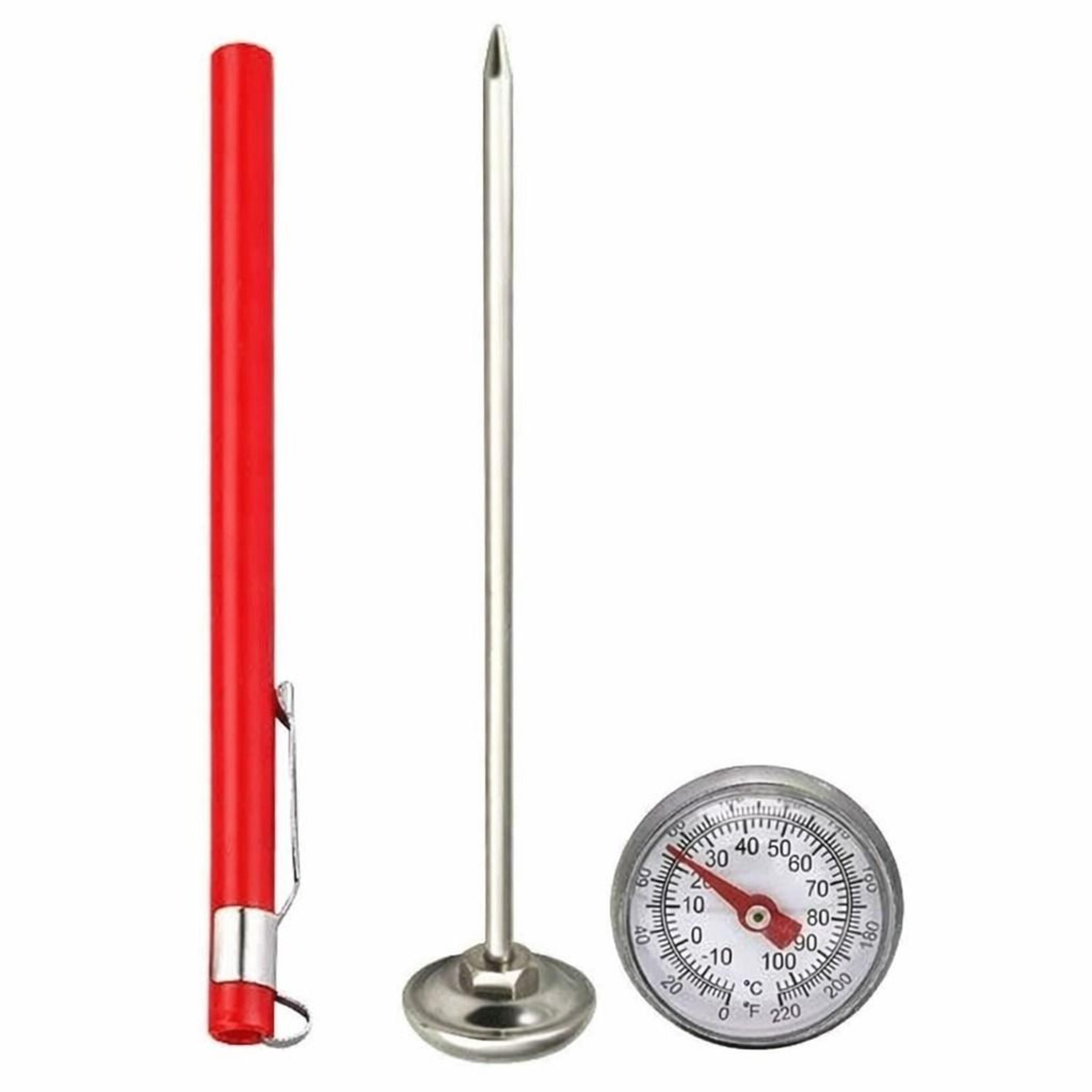 stainless steel pocket meat thermometer instant read food probe for bbq cooking