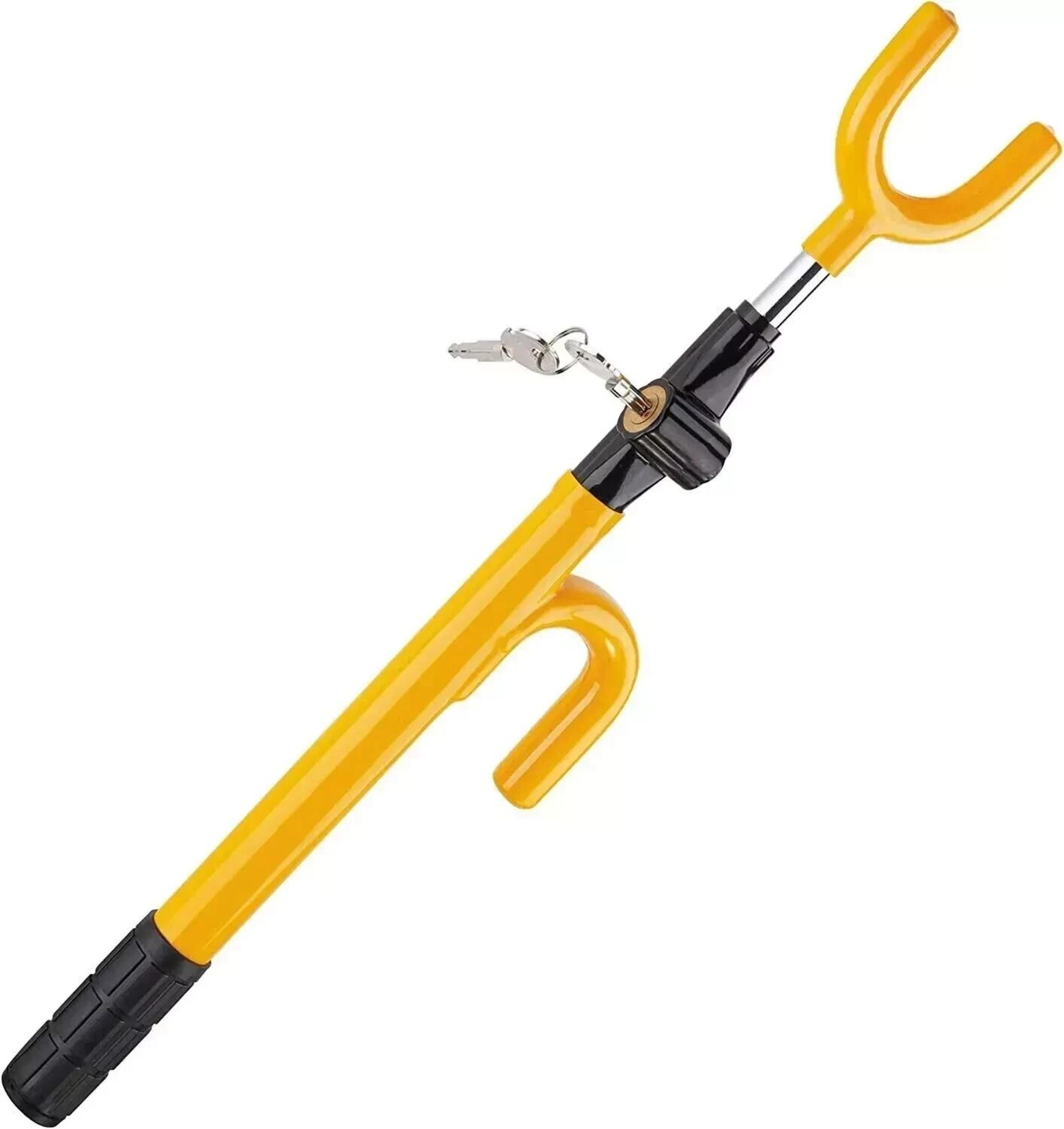 universal steering wheel lock for car, van, truck twin hooks anti-theft device