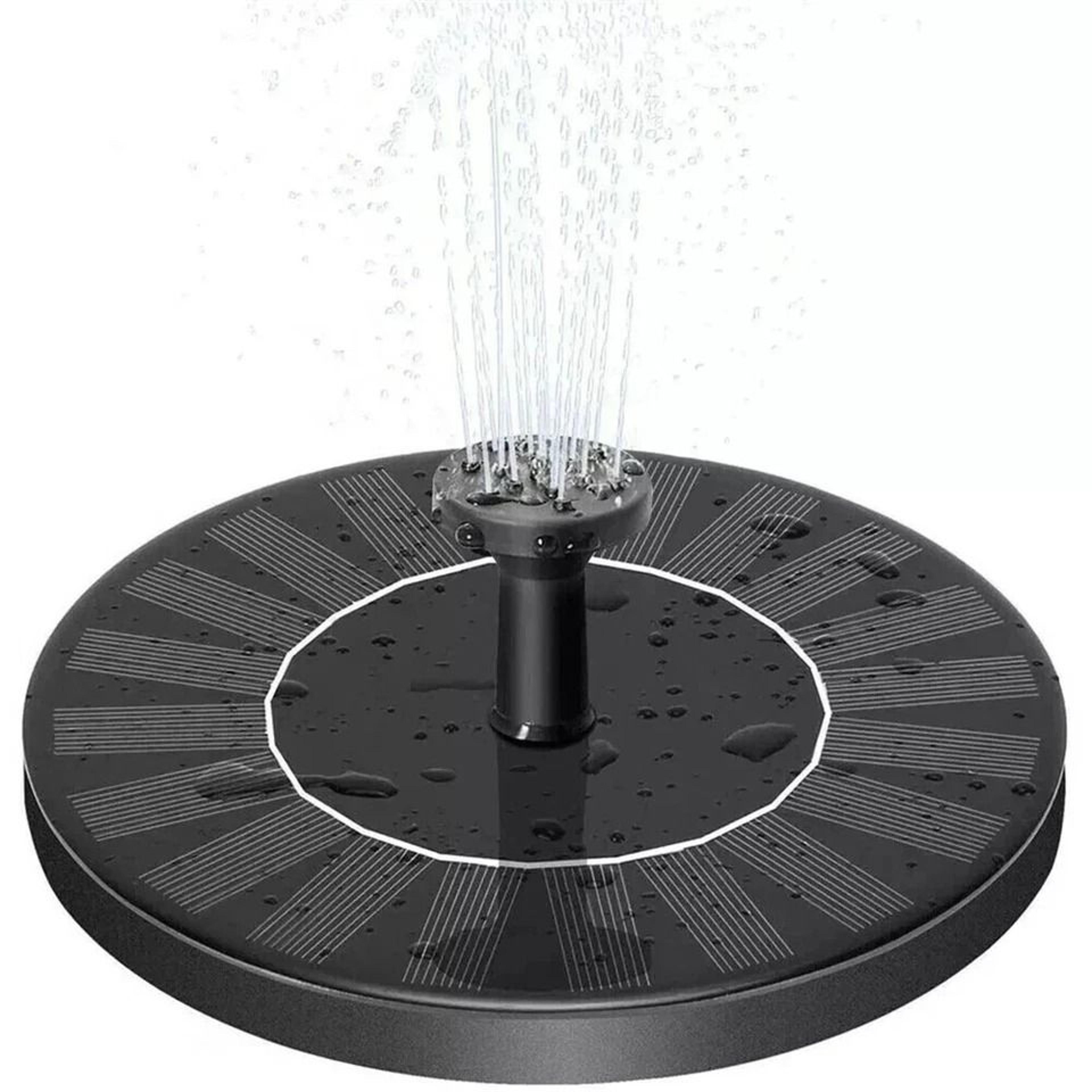 solar-powered bird bath fountain pump upgrade with nozzles for outdoor water features