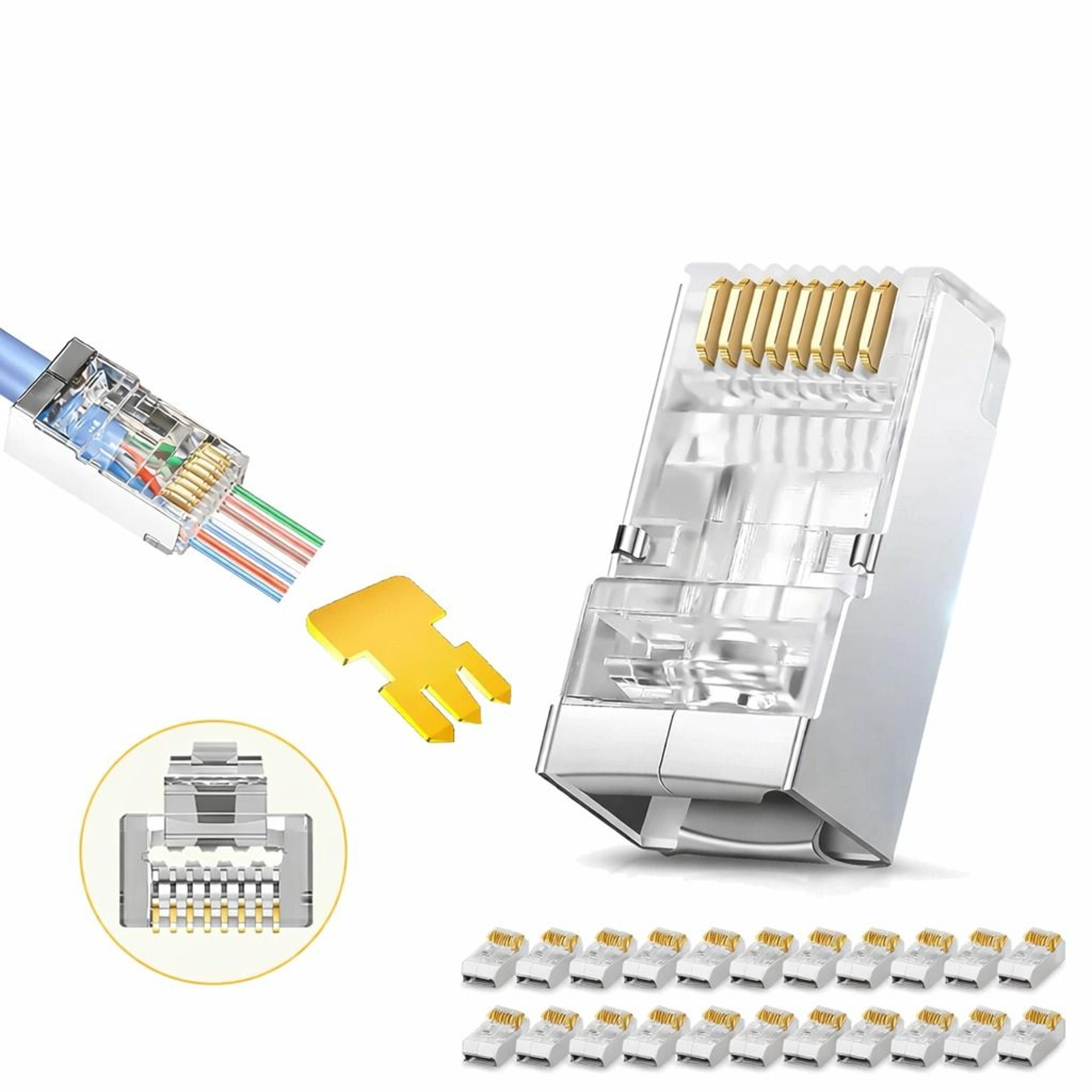 shielded connector modular plug ends