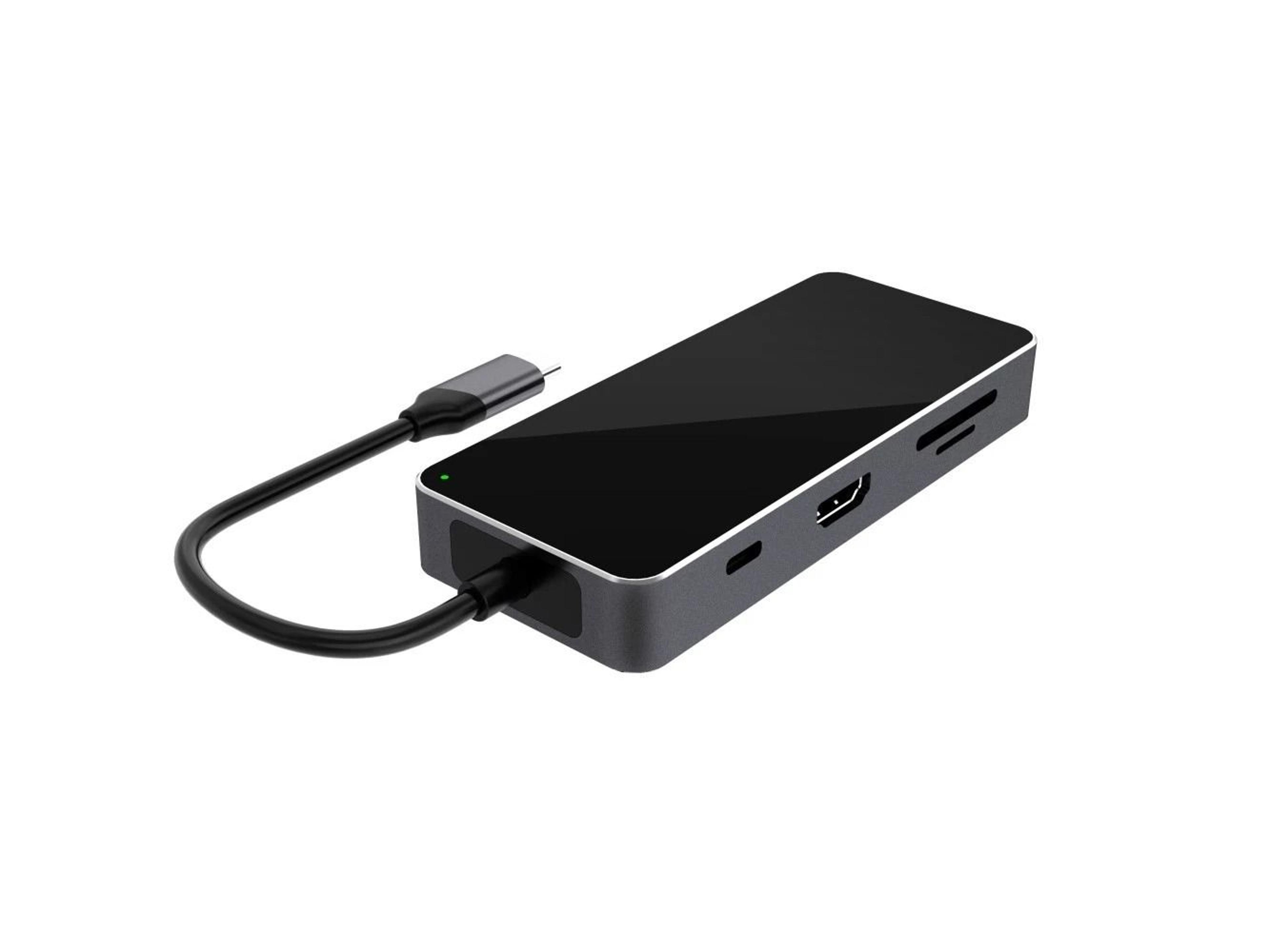 usb c hub with hdmi, usb ports & sd card reader compact adapter dock for type-c devices