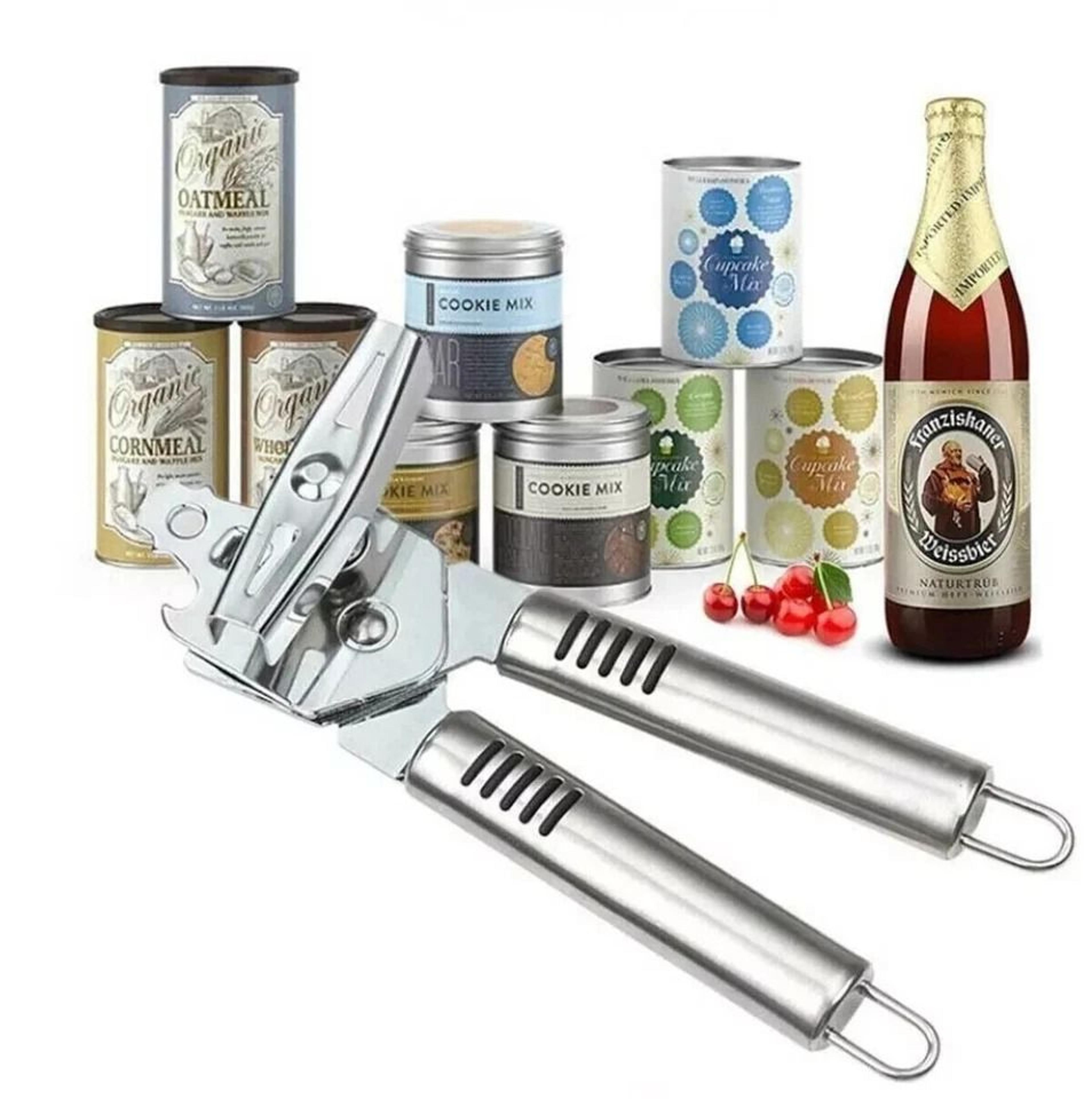 heavy duty stainless steel can opener smooth edge, manual, easy turn knob