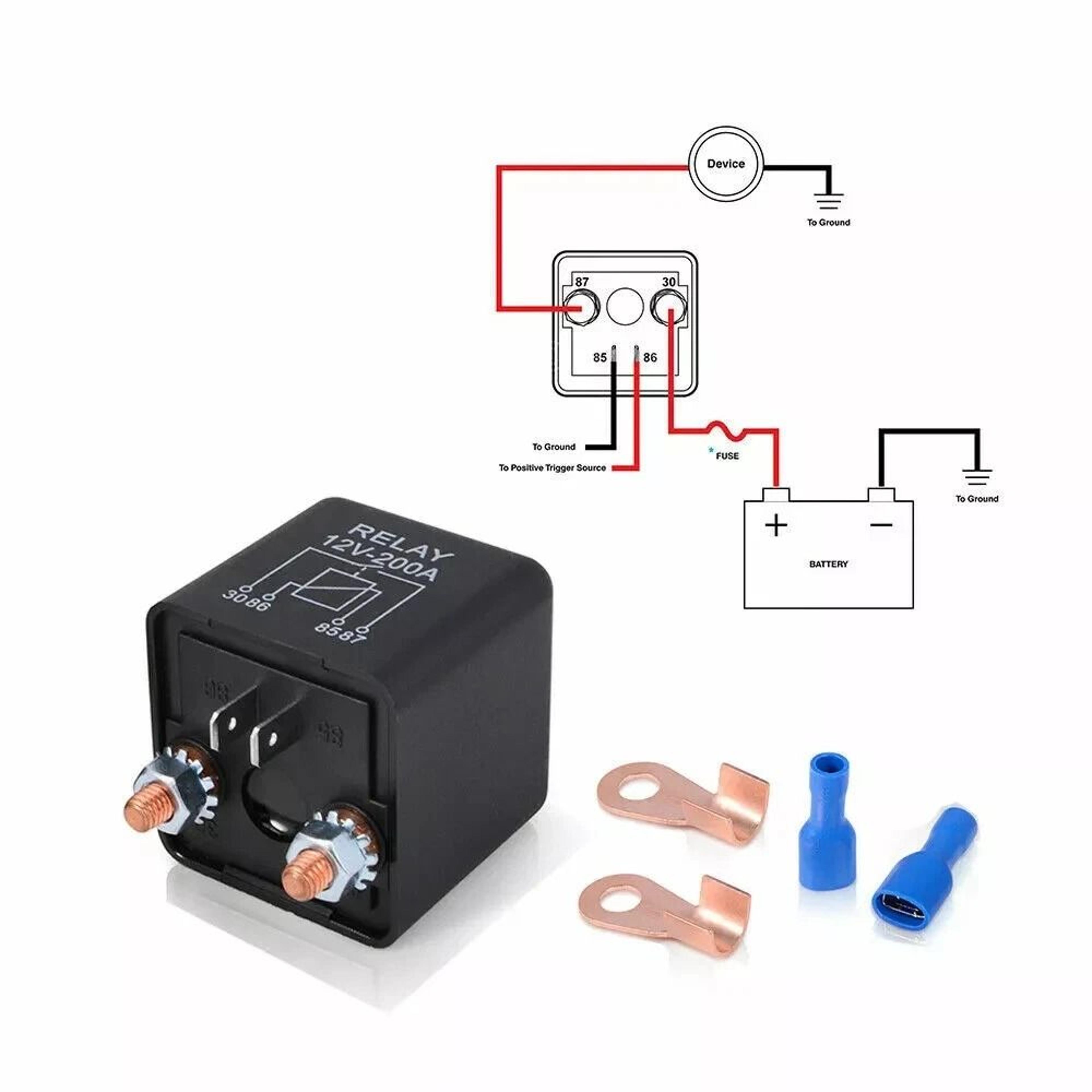 high current pin relay split switch for car, truck, and motorcycle