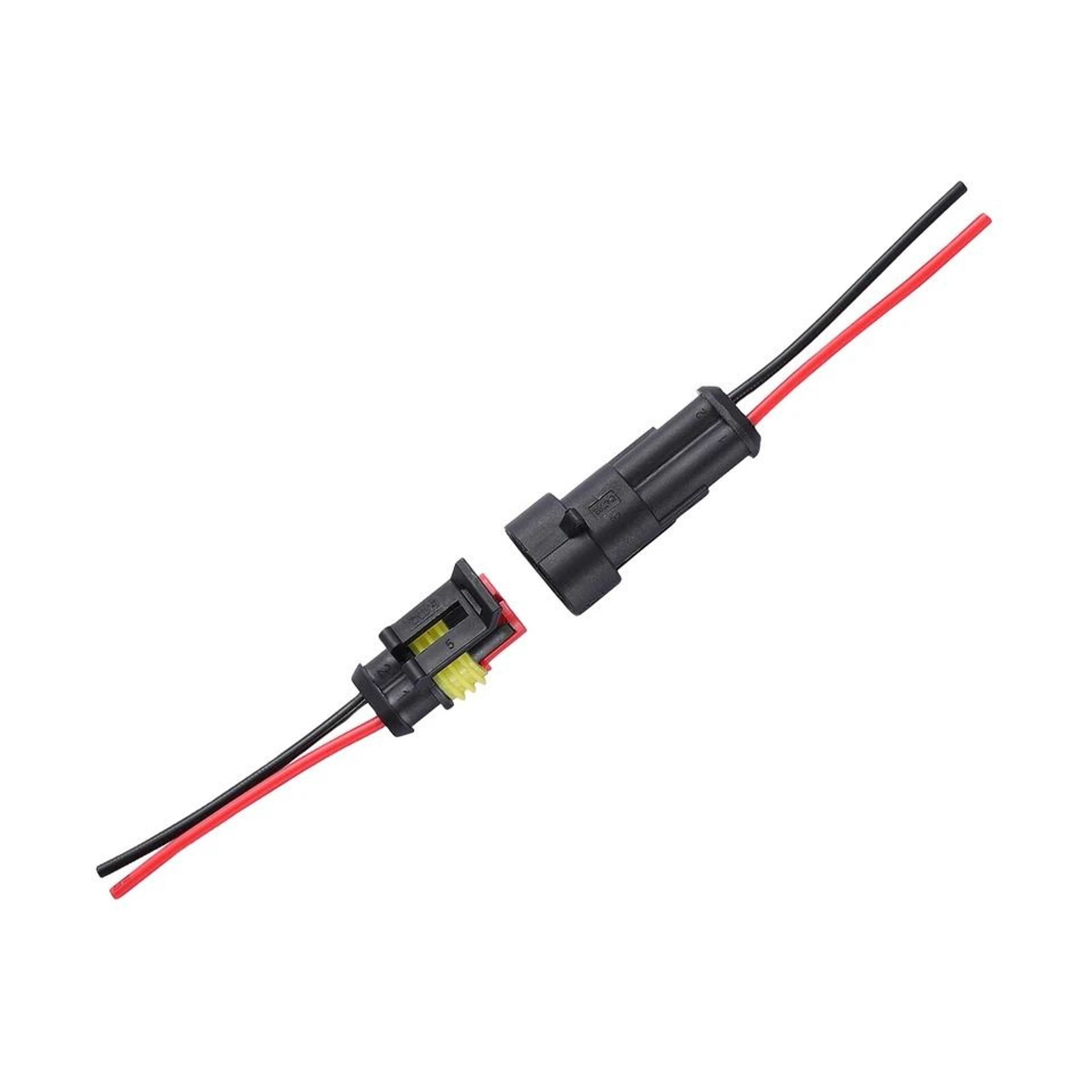 waterproof automotive electrical wire connectors kit male female waterproof plug for car ac/dc