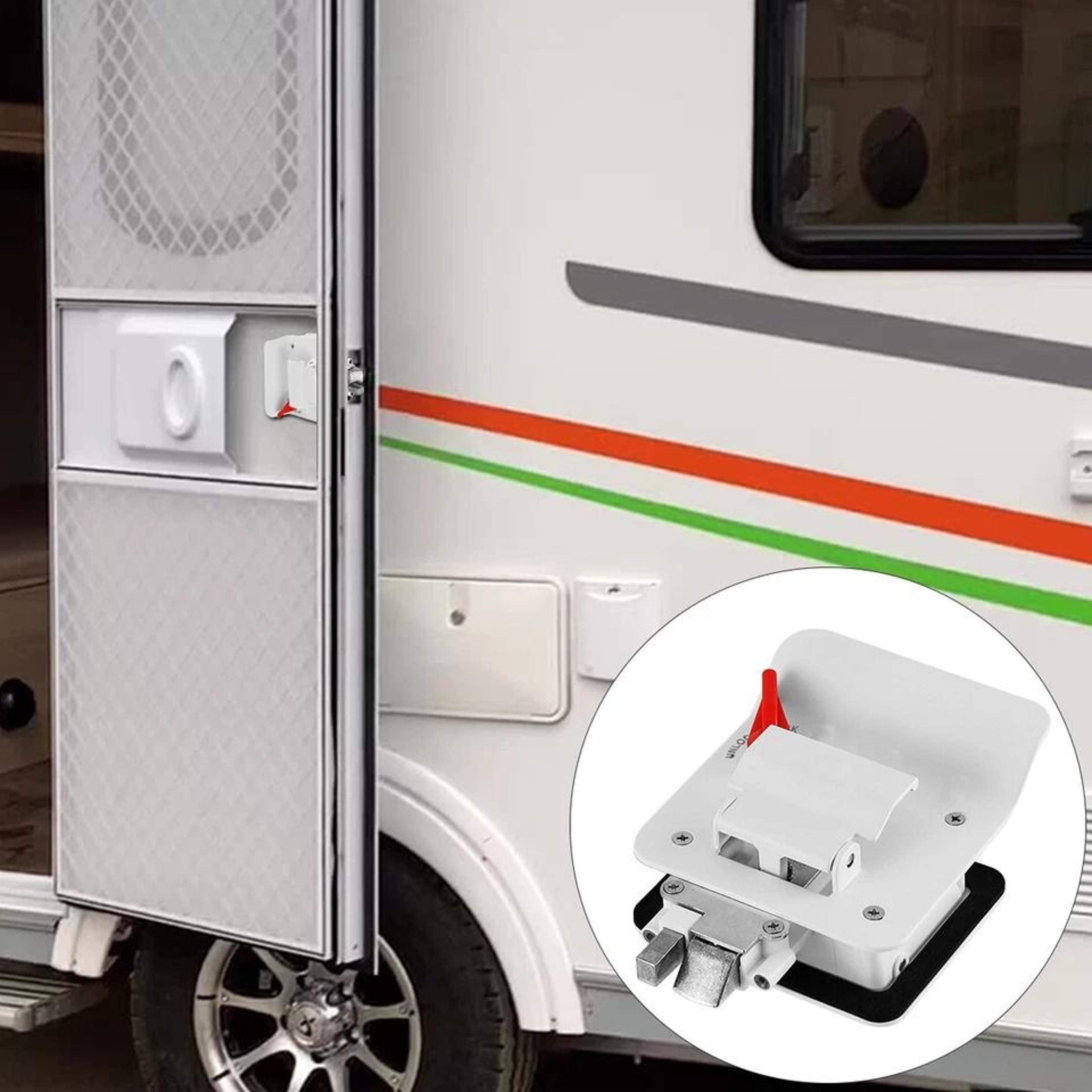 premium rv paddle entry door lock with deadbolt heavy duty rv door lock & latch handle knob for camper trailer