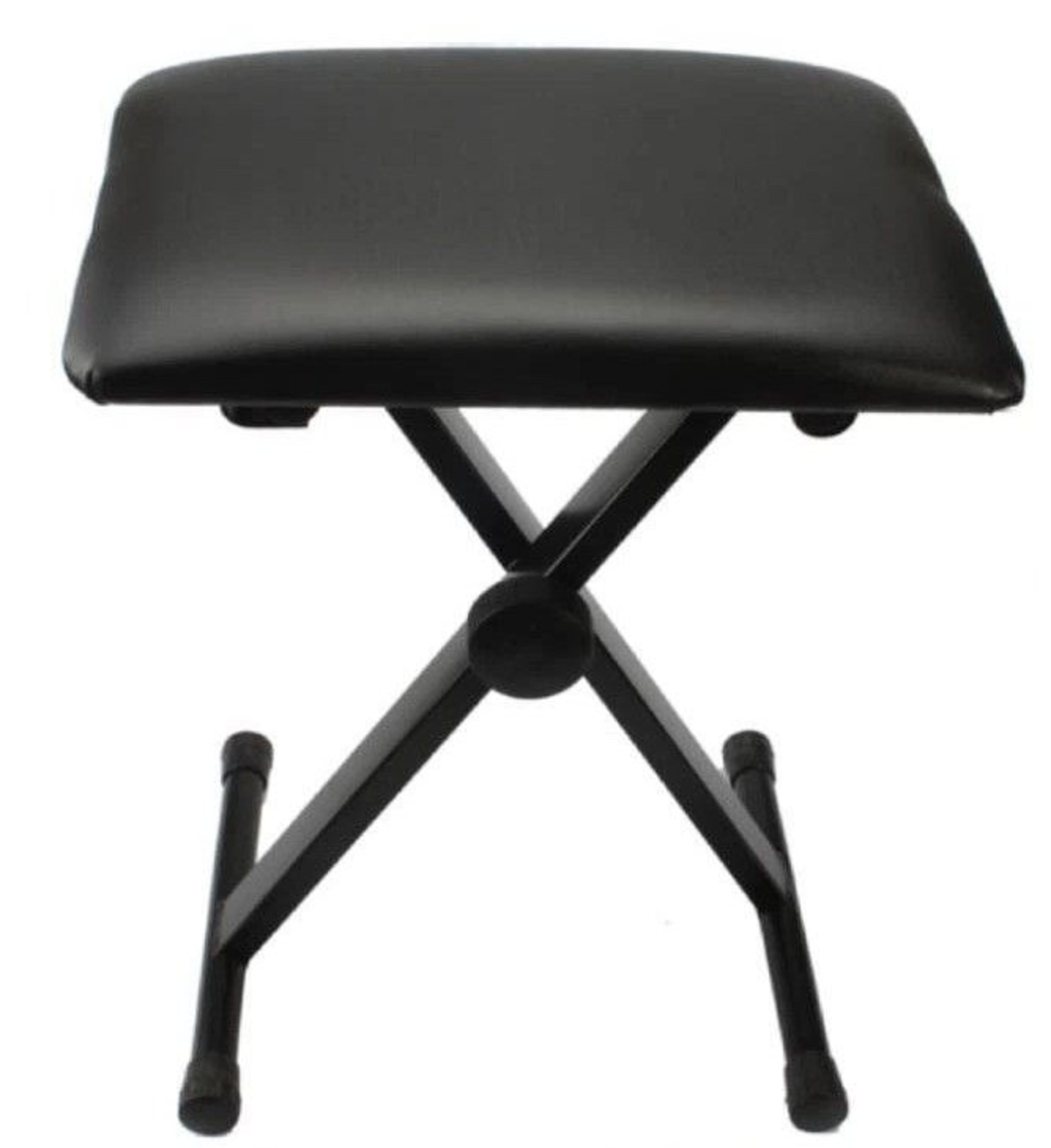 adjustable piano keyboard bench leather padded seat, folding stool for piano and keyboard players