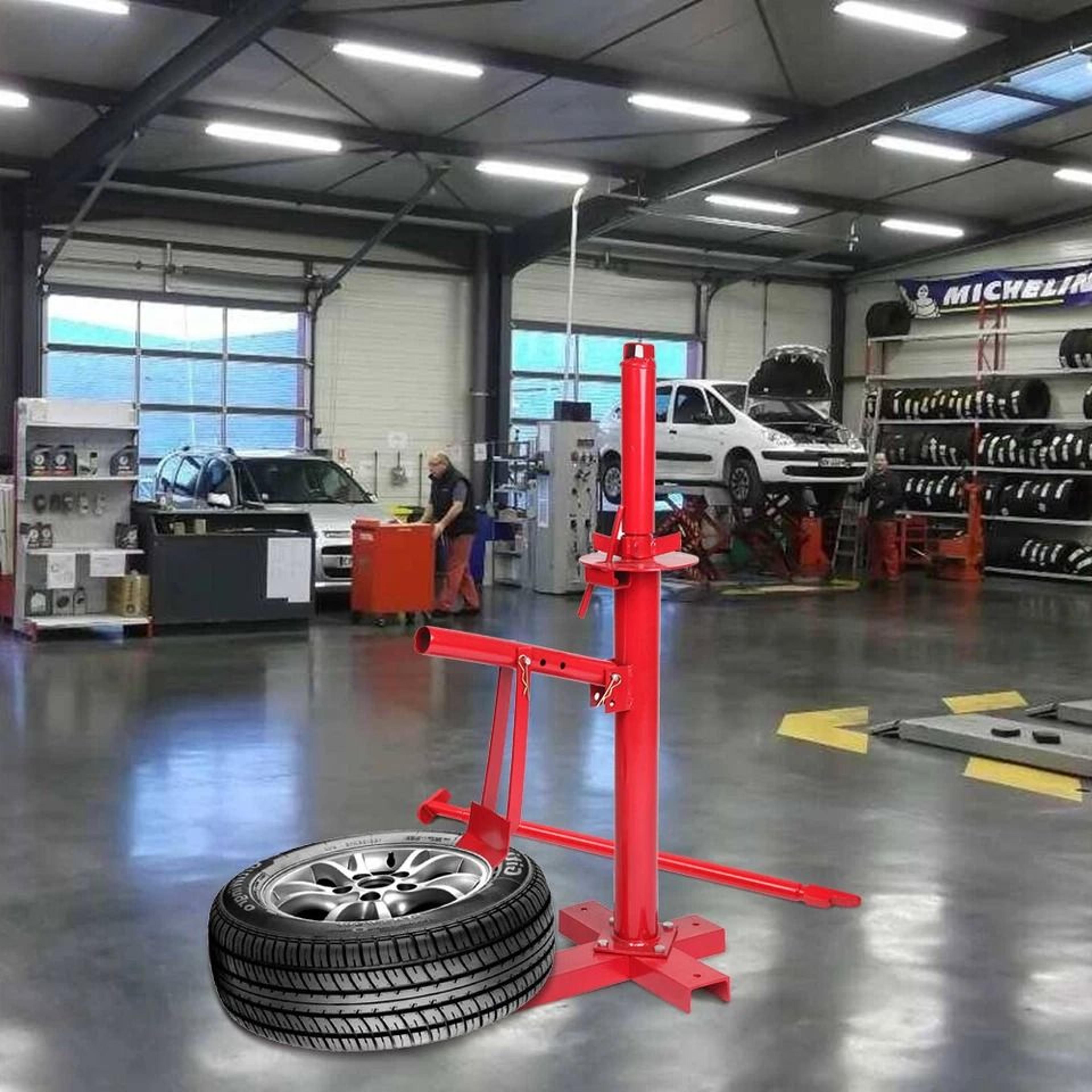 portable manual tire changer with bead breaker tool for tires