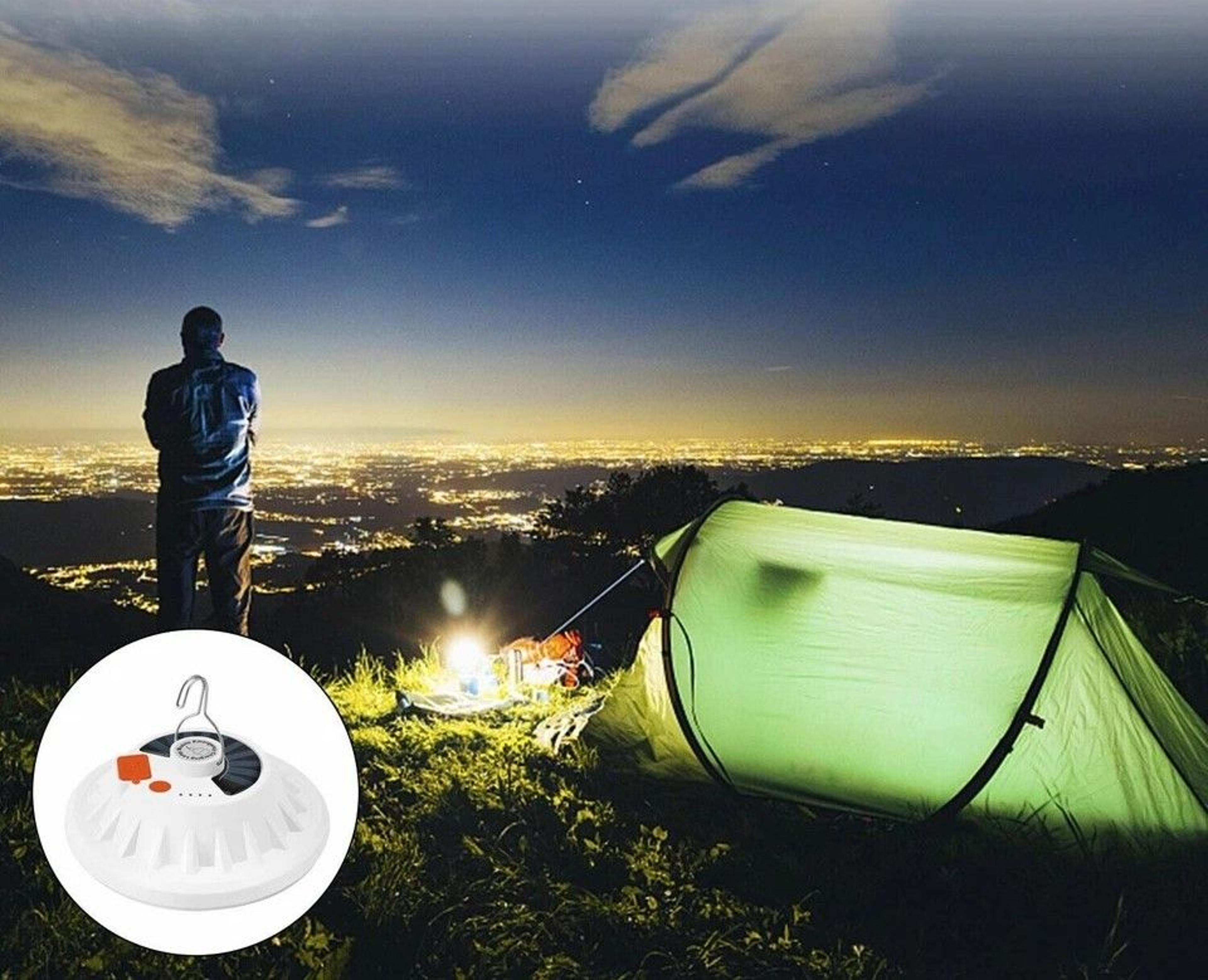 led solar camping lantern rechargeable tent light for hiking and emergencies