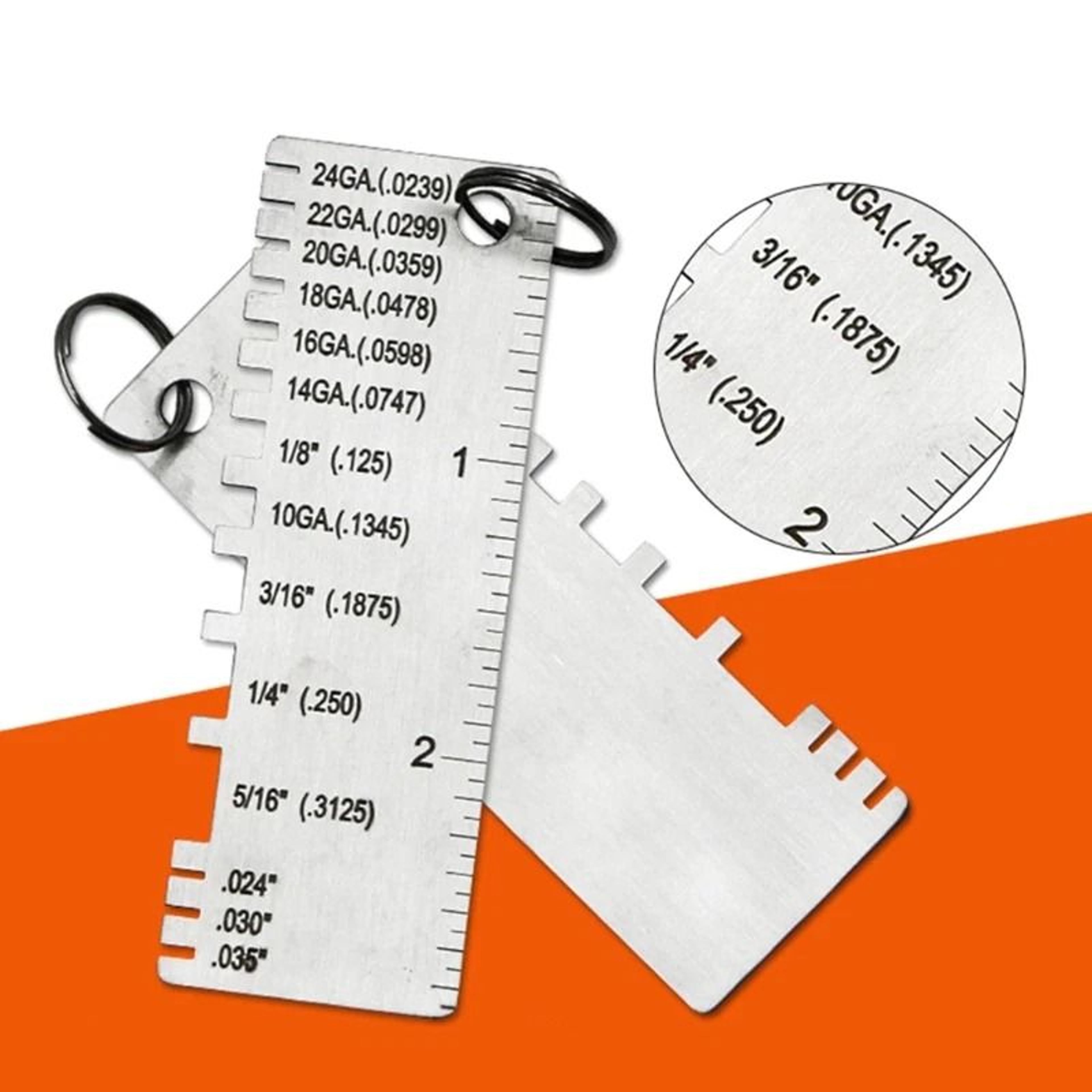 stainless steel sheet metal thickness gauge and wire gauge measuring tool
