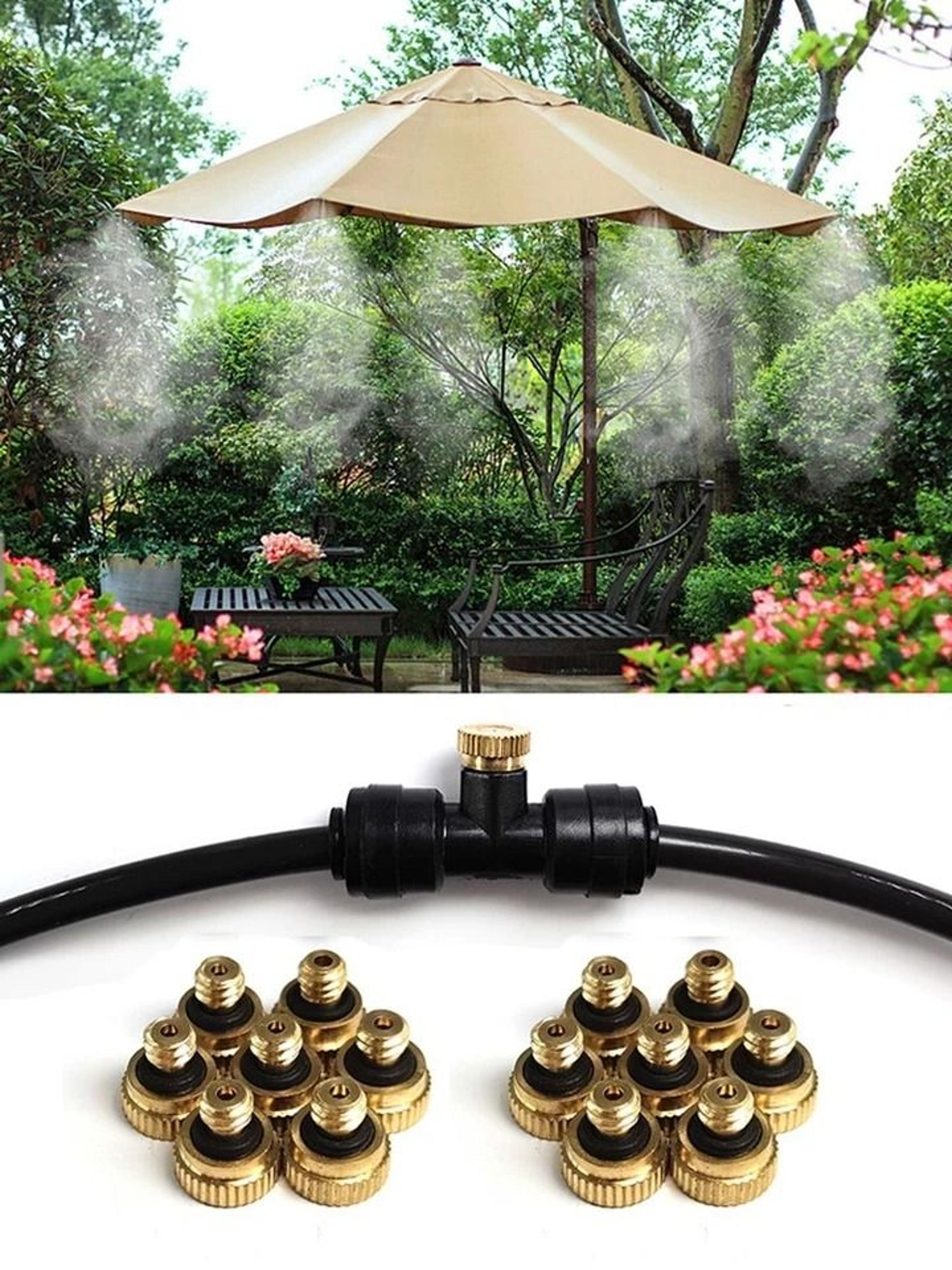 brass misting nozzles for outdoor cooling system patio garden mister sprayer