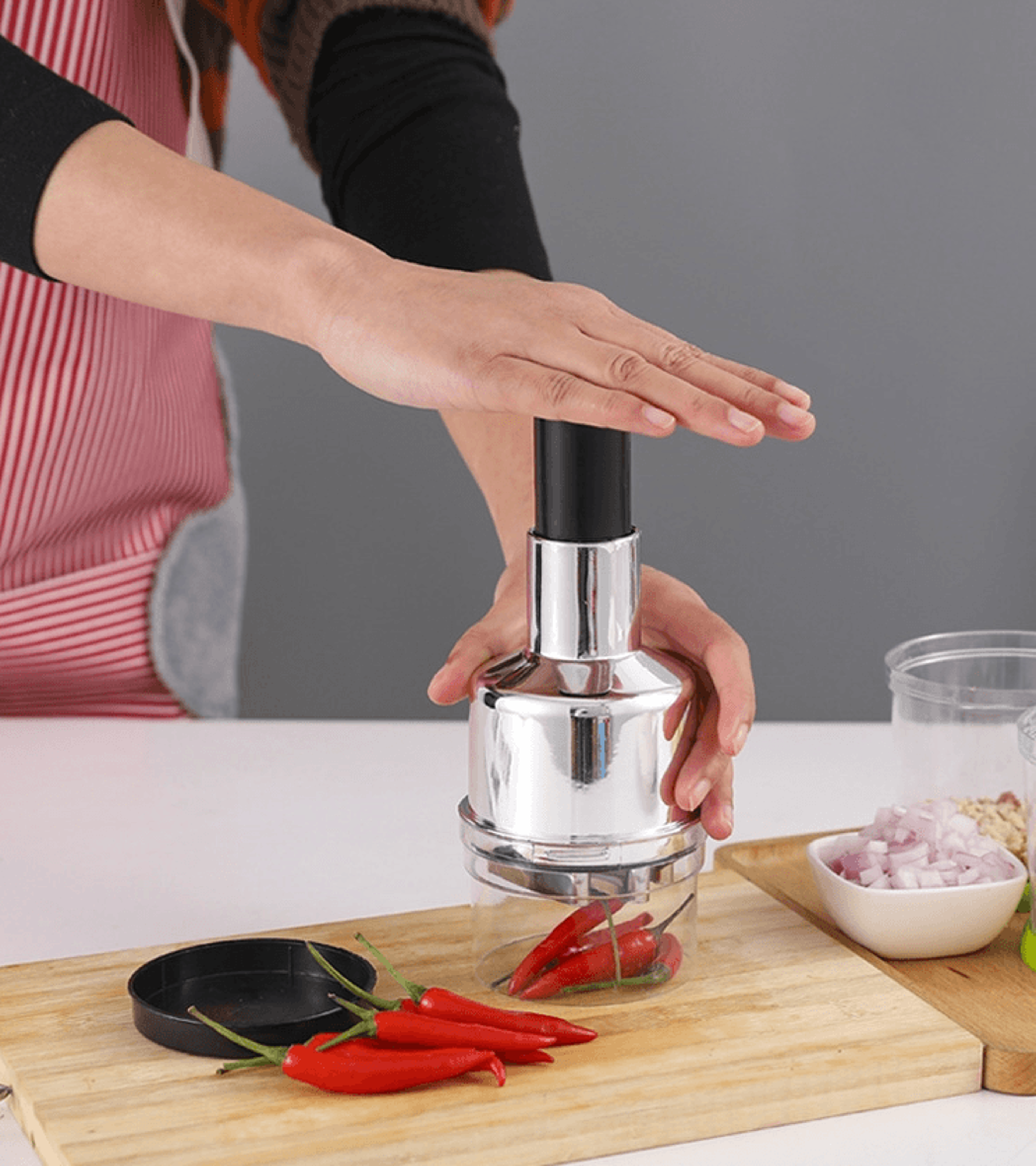 manual vegetable chopper onion dicer and veggie slicer for fast kitchen prep