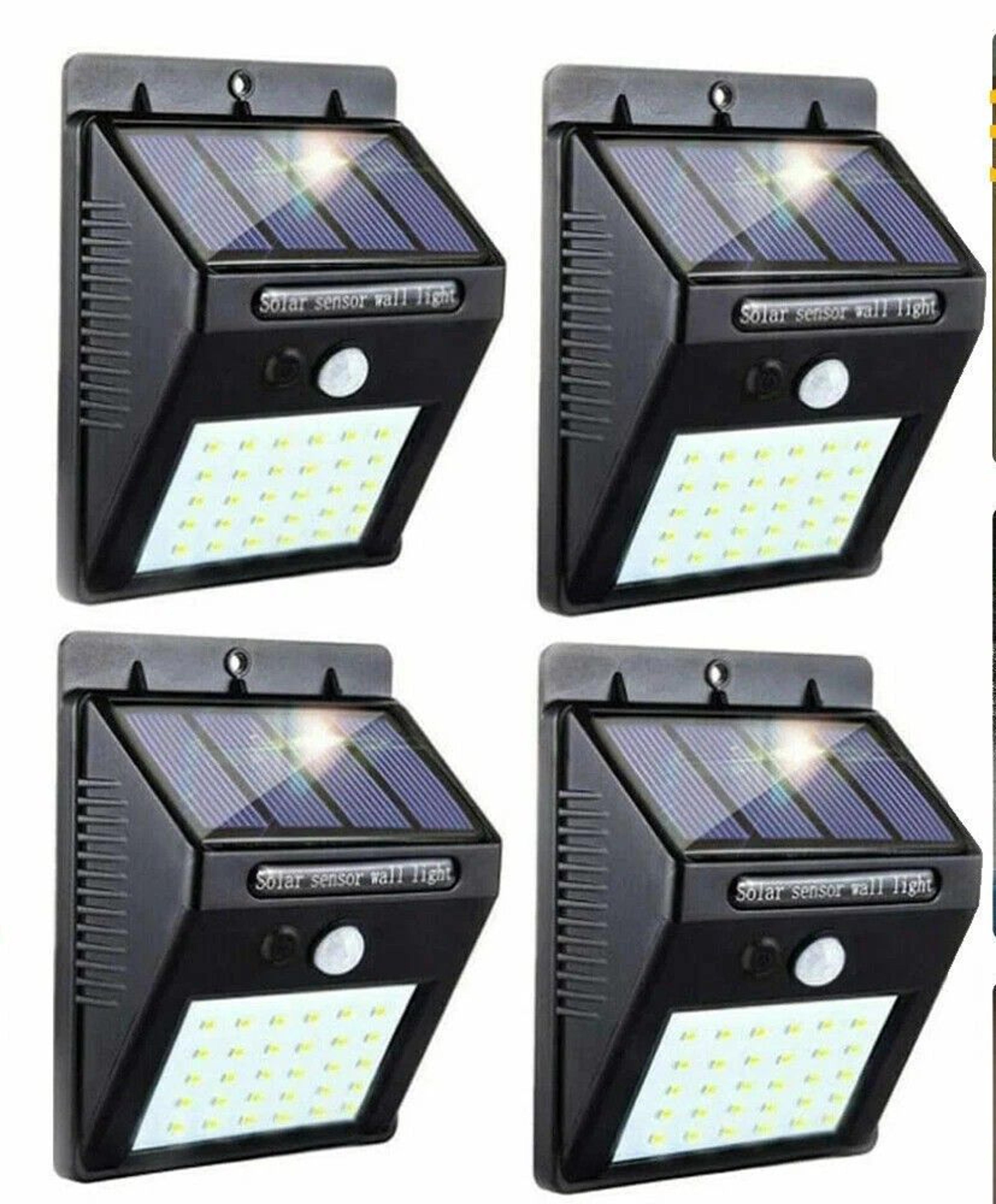 solar motion sensor wall lights outdoor waterproof led security lamps