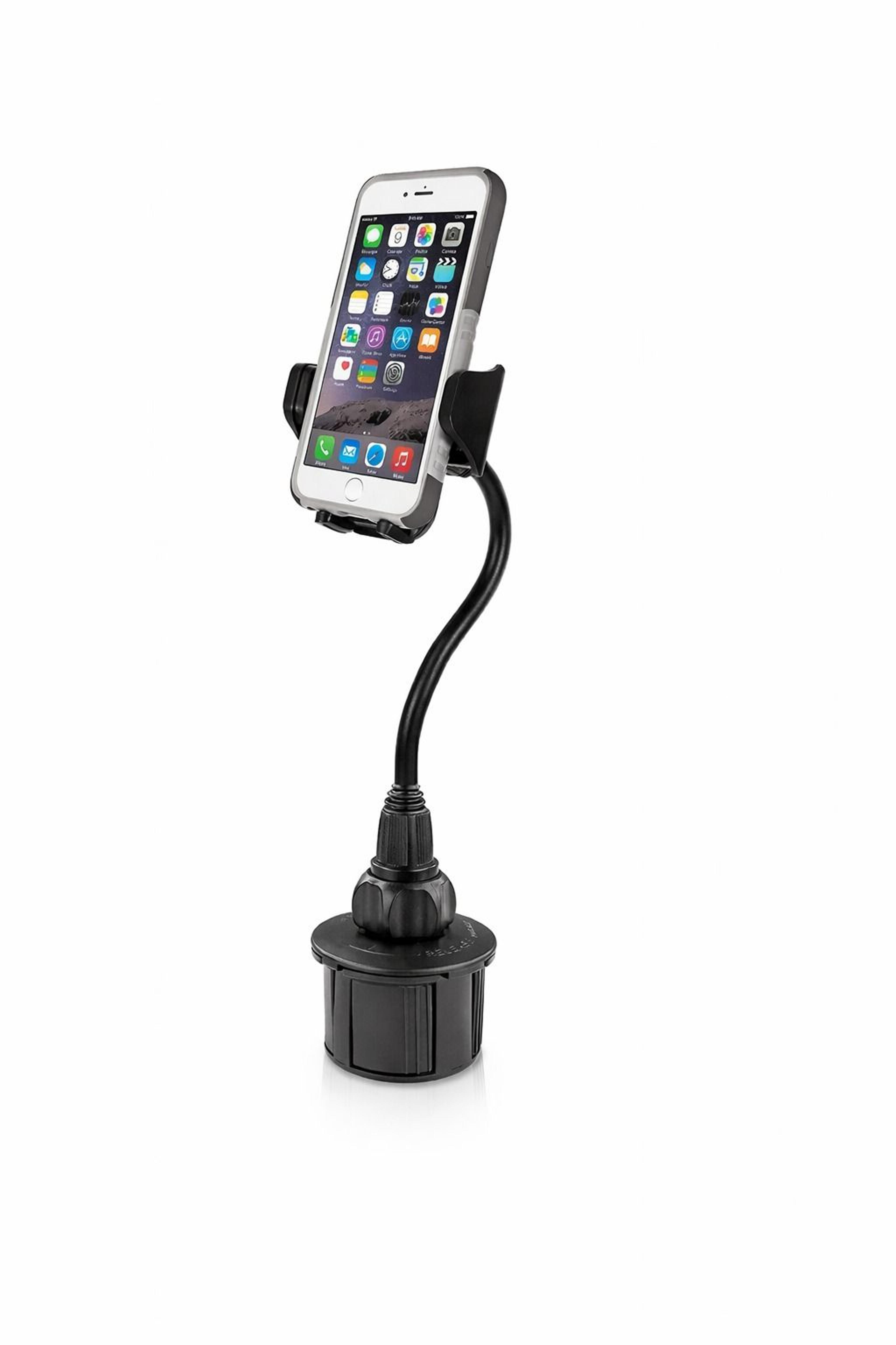 universal cup holder phone mount with adjustable gooseneck for secure hands-free driving