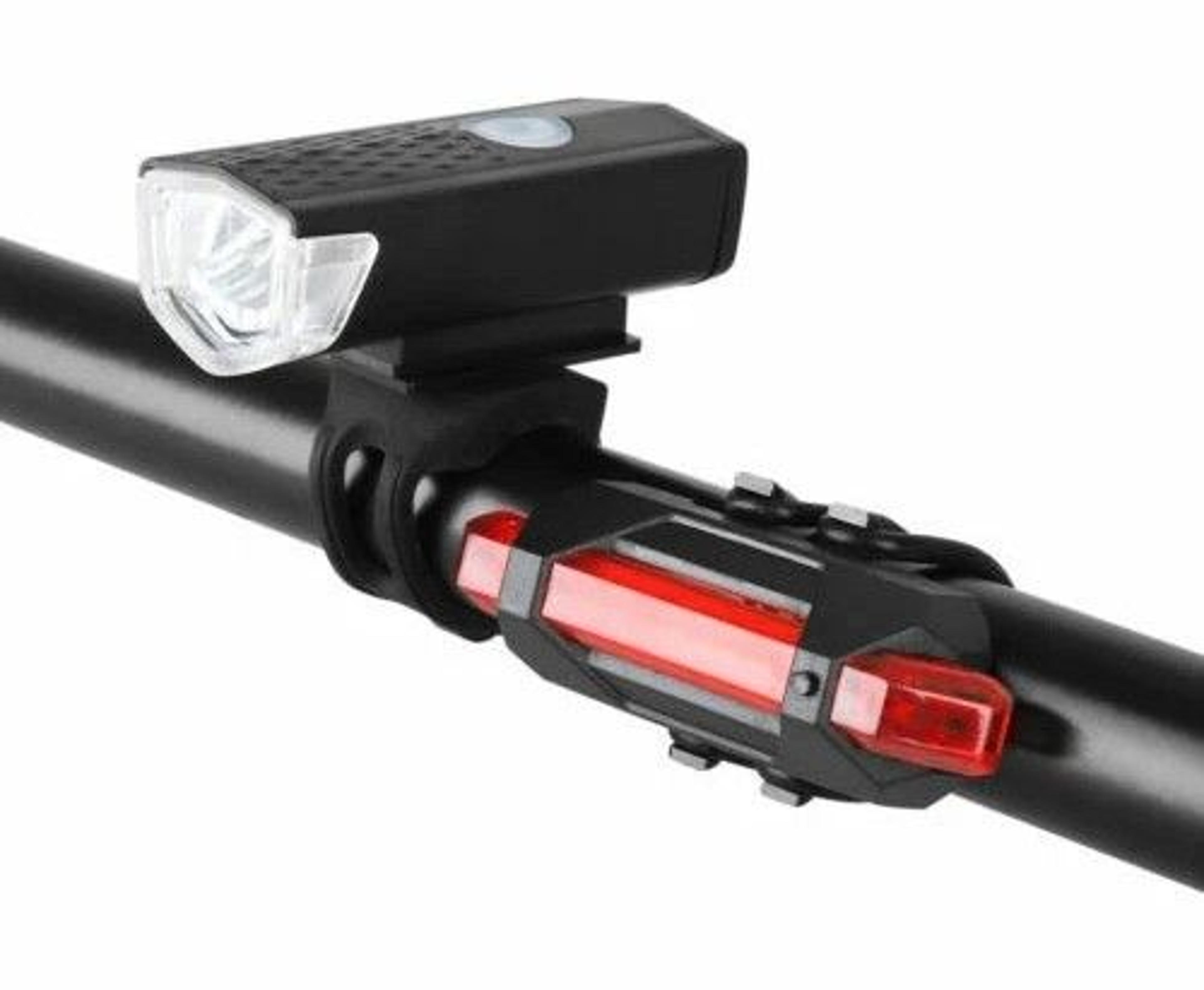 usb rechargeable bike light set front and rear waterproof led bicycle lights for night riding