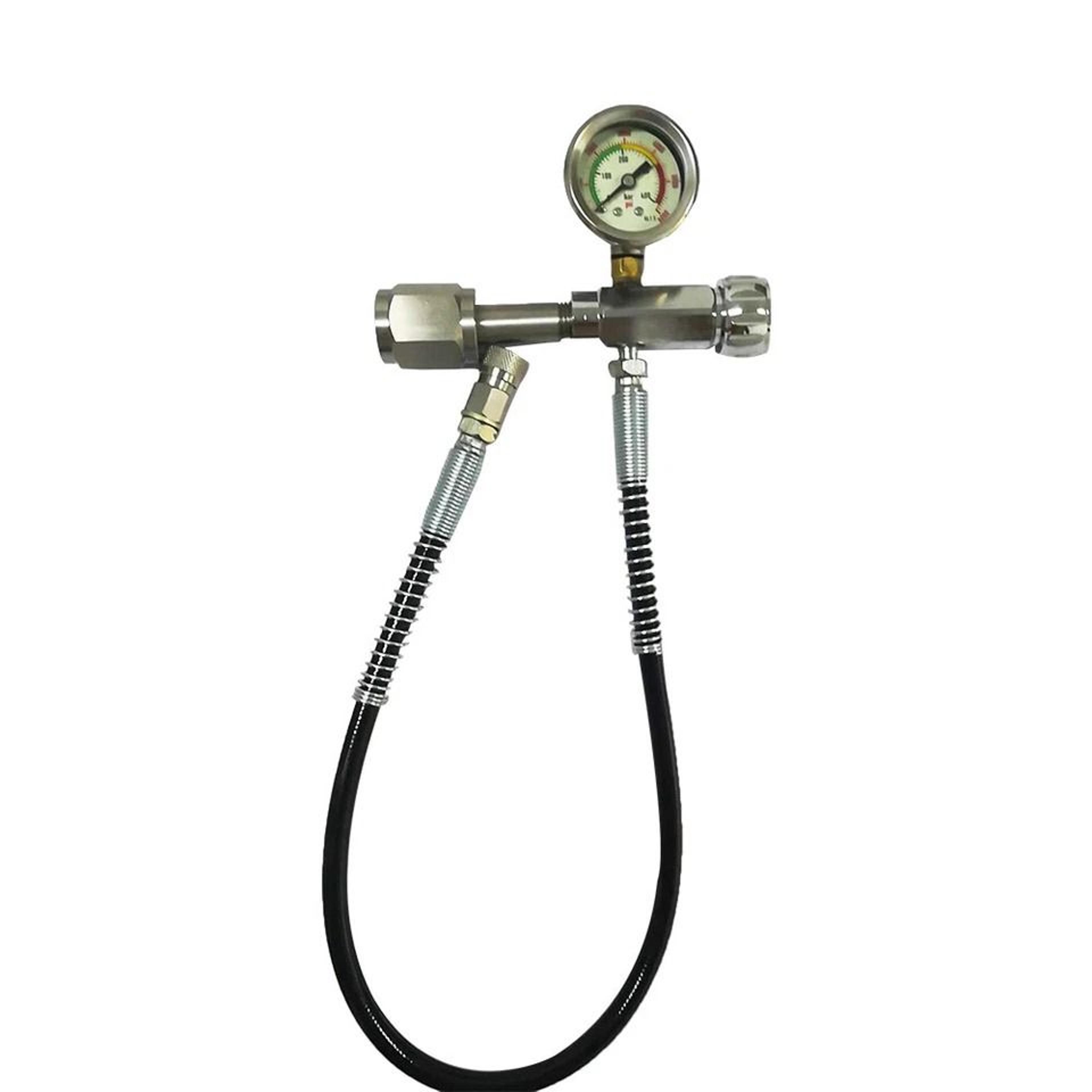 fill station air tank charging adapter with microbore hose
