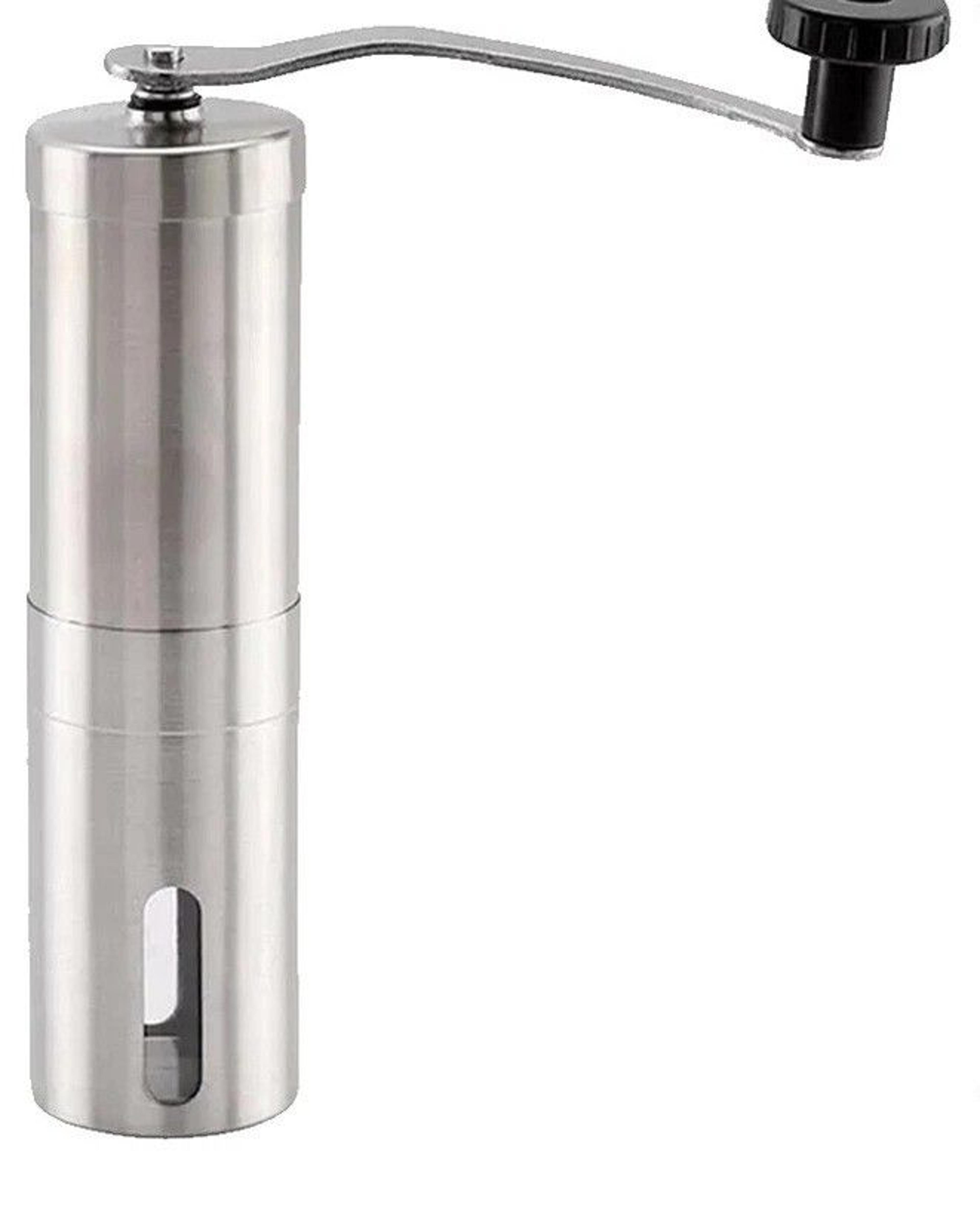 portable manual coffee grinder with ceramic burr stainless steel hand crank bean mill