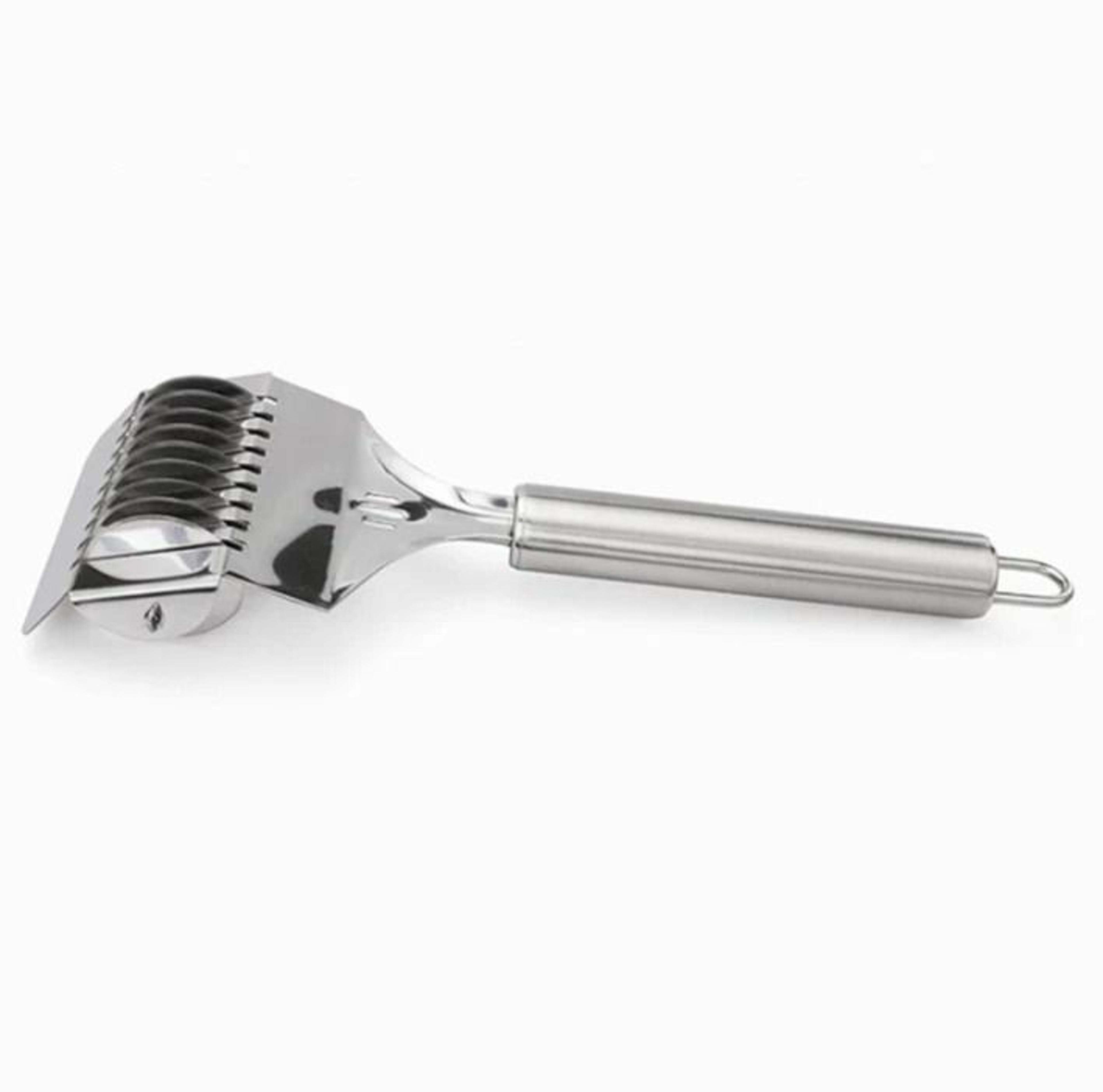 stainless steel noodle cutter roller manual pasta and dough lattice maker
