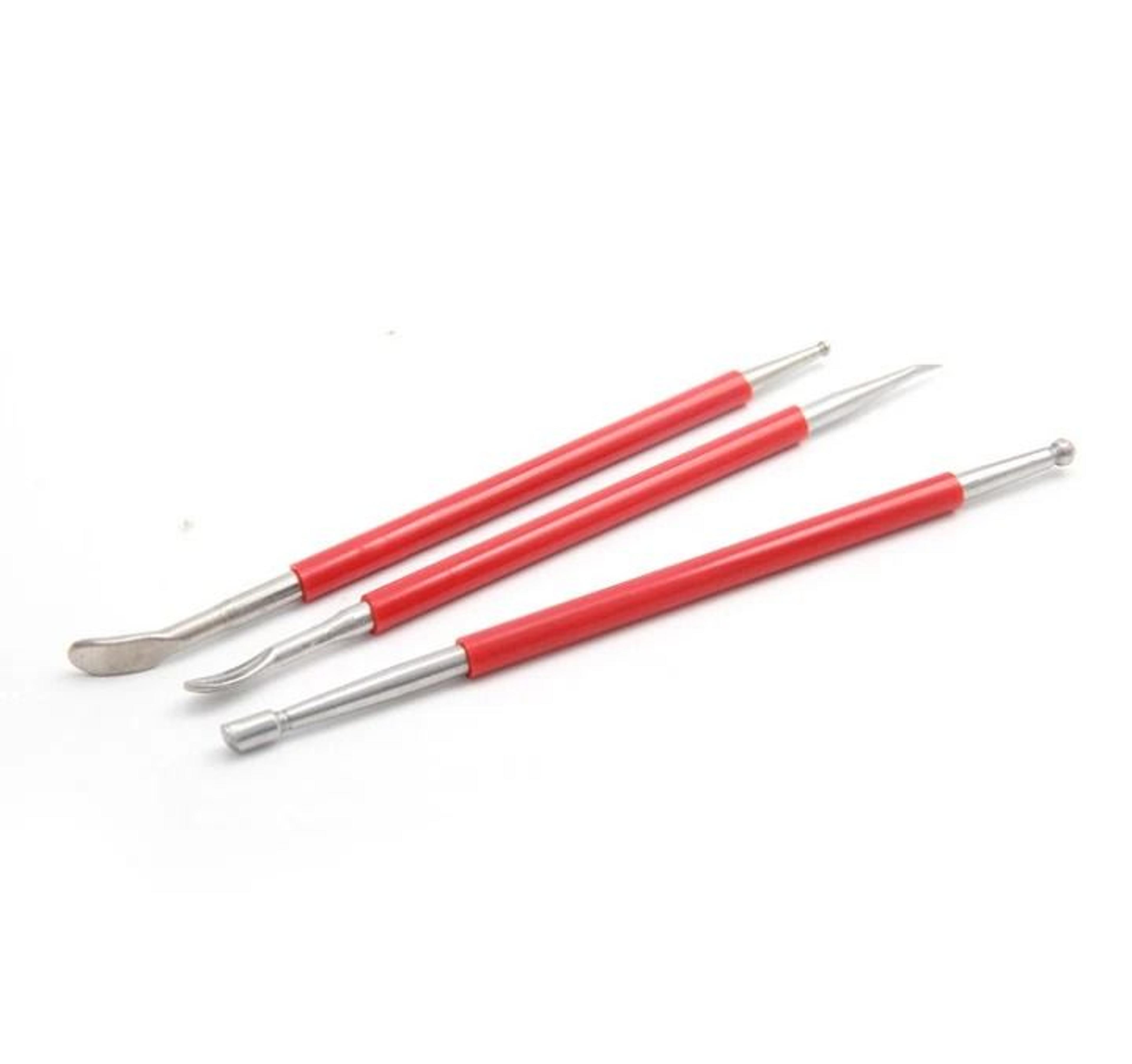 leather carving tools set with modeling spoon for embossing and detail work