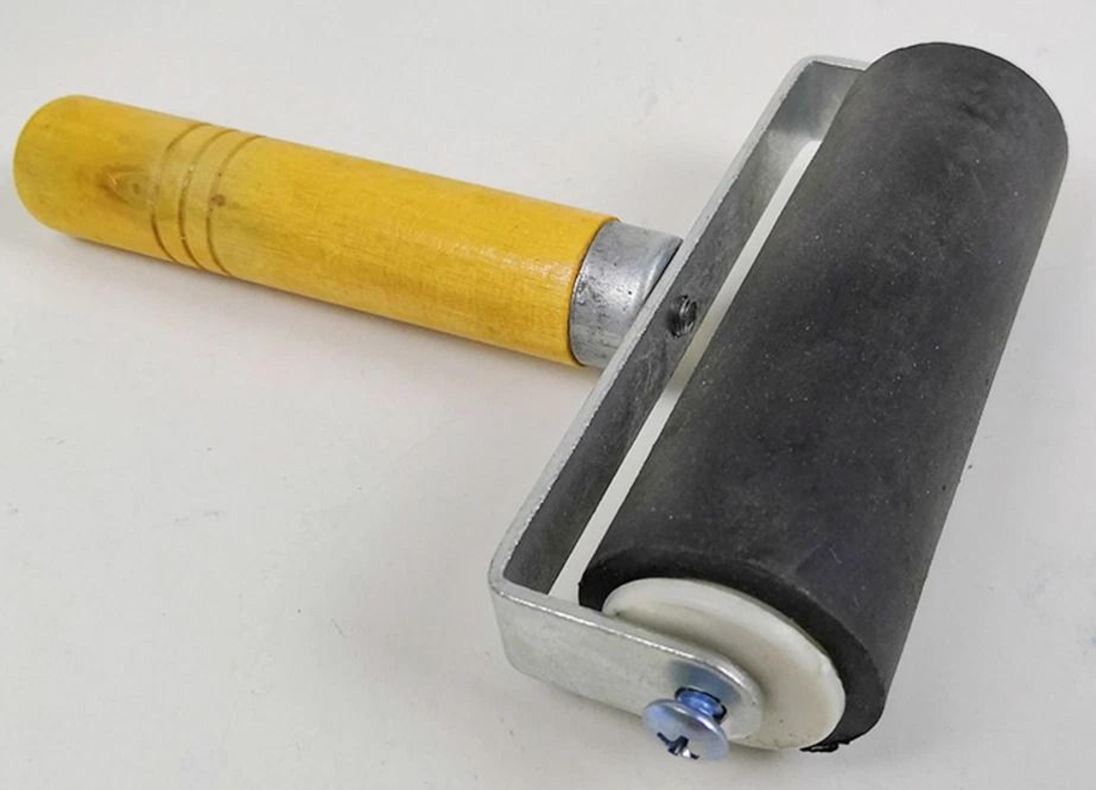 printmaking brayer set wooden handle rubber roller for lino and block printing