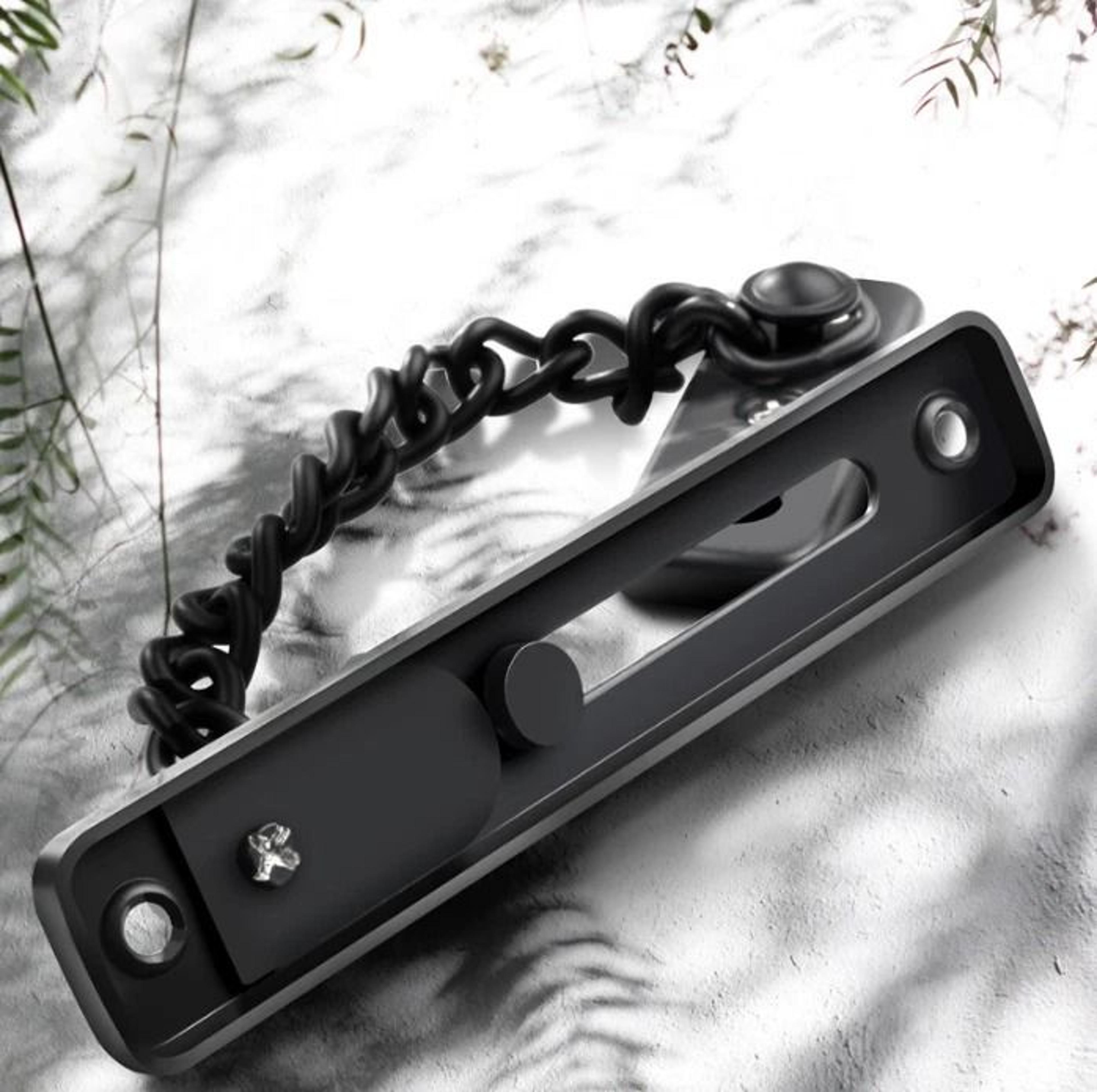 stainless steel door chain lock with anti-theft spring guard secure your home