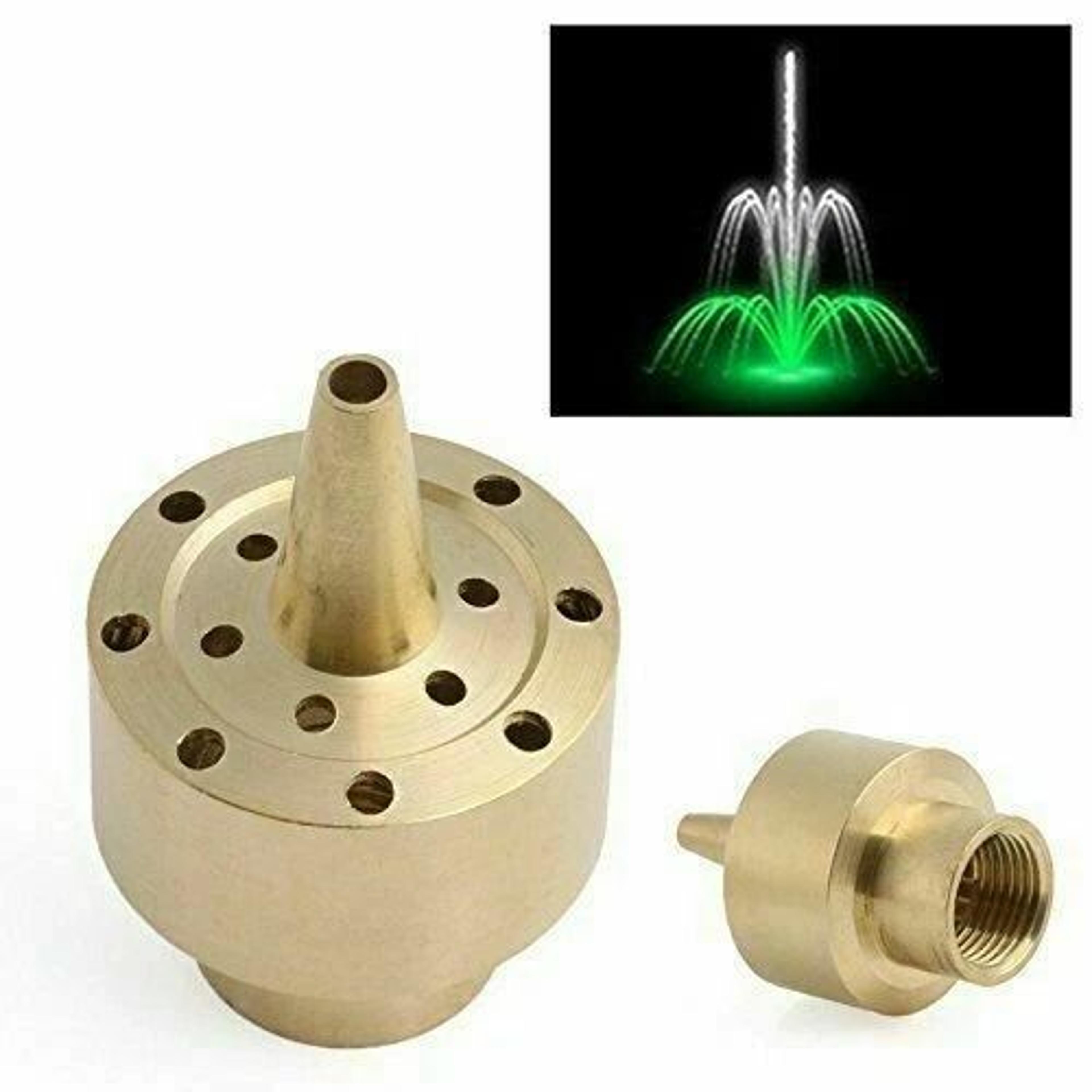 brass fountain nozzle for garden pond and water feature