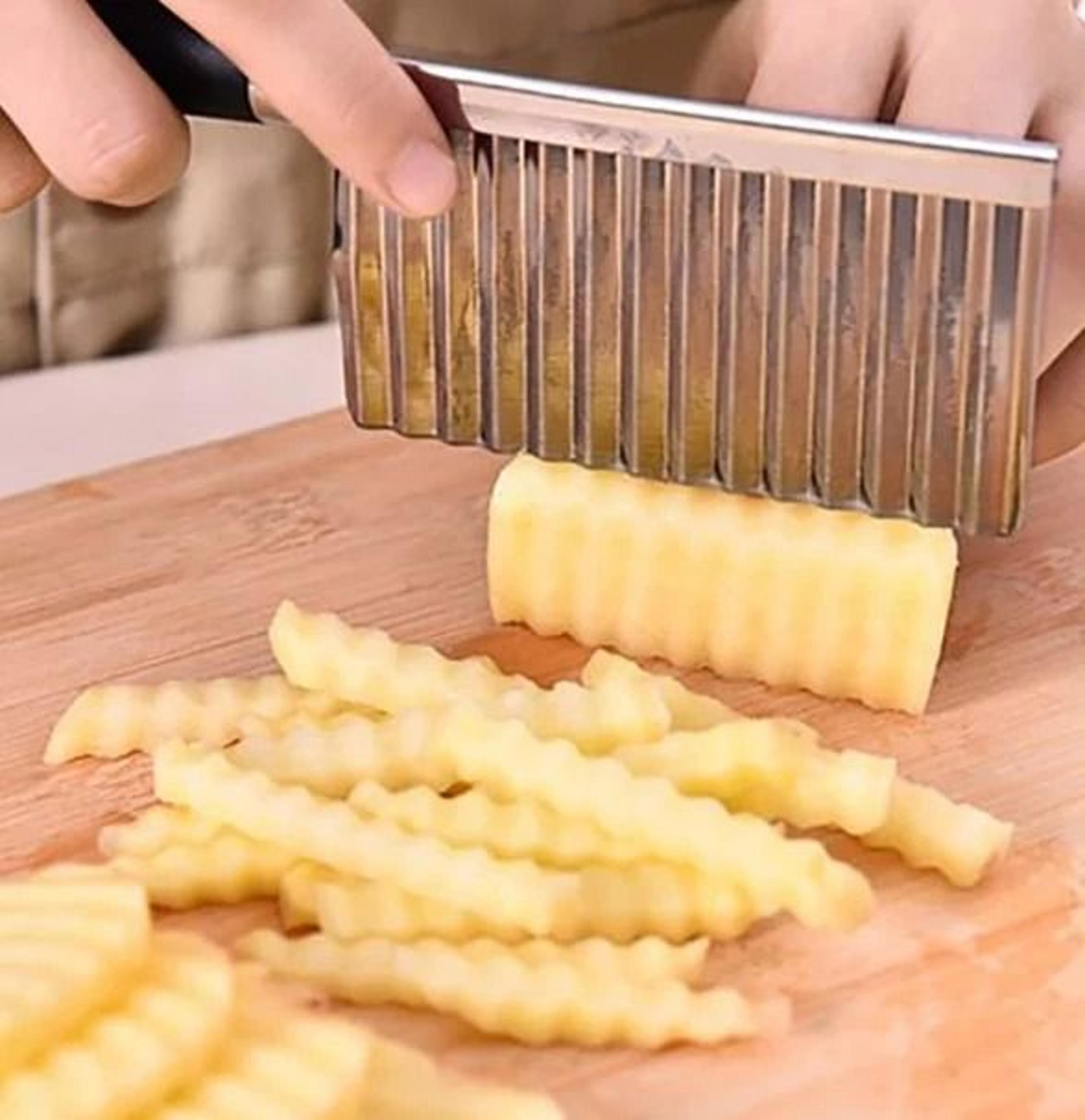 stainless steel crinkle cutter potato cutter and wavy vegetable slicer
