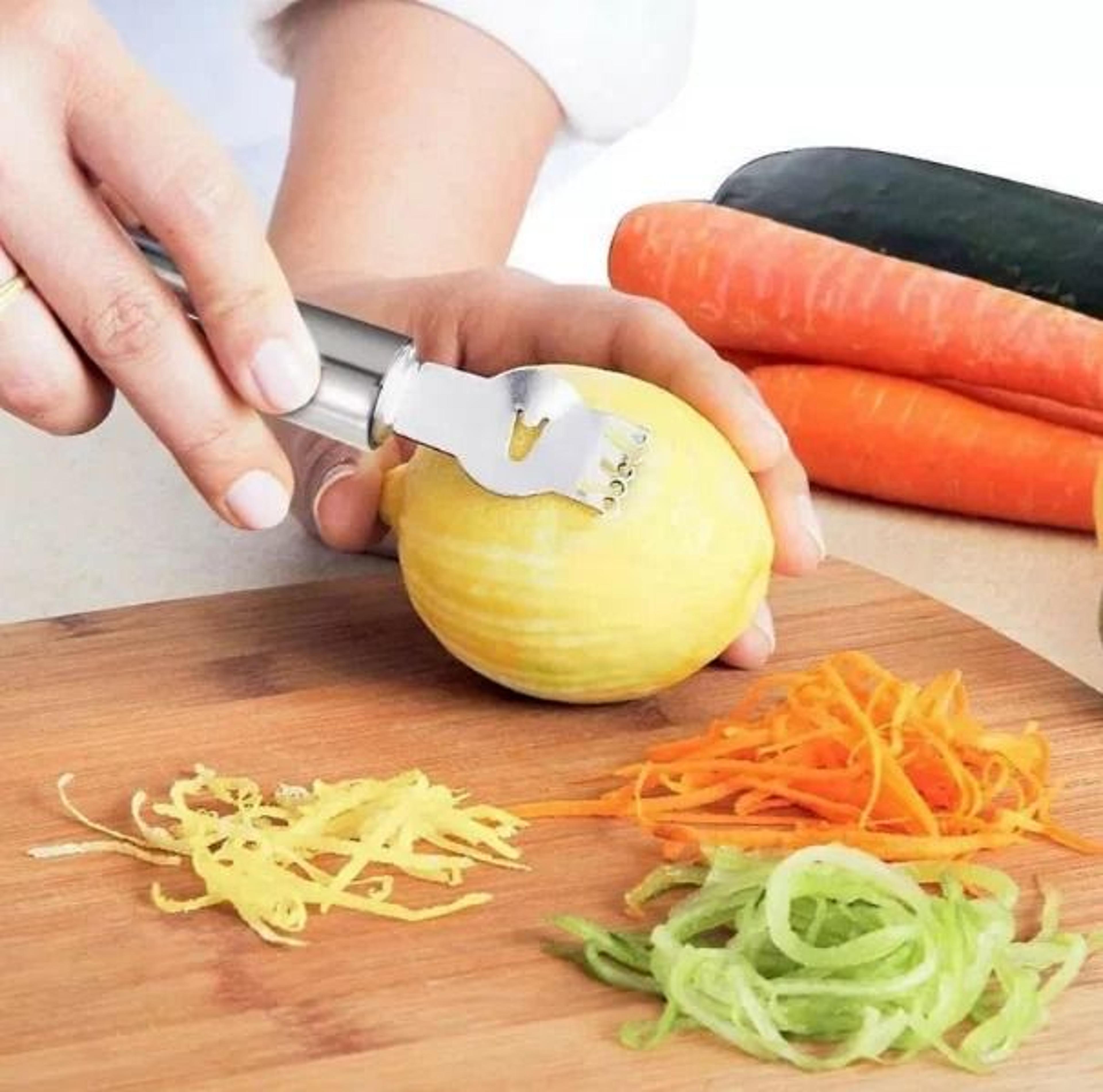 lemon zester and citrus peeler set stainless steel fruit grater