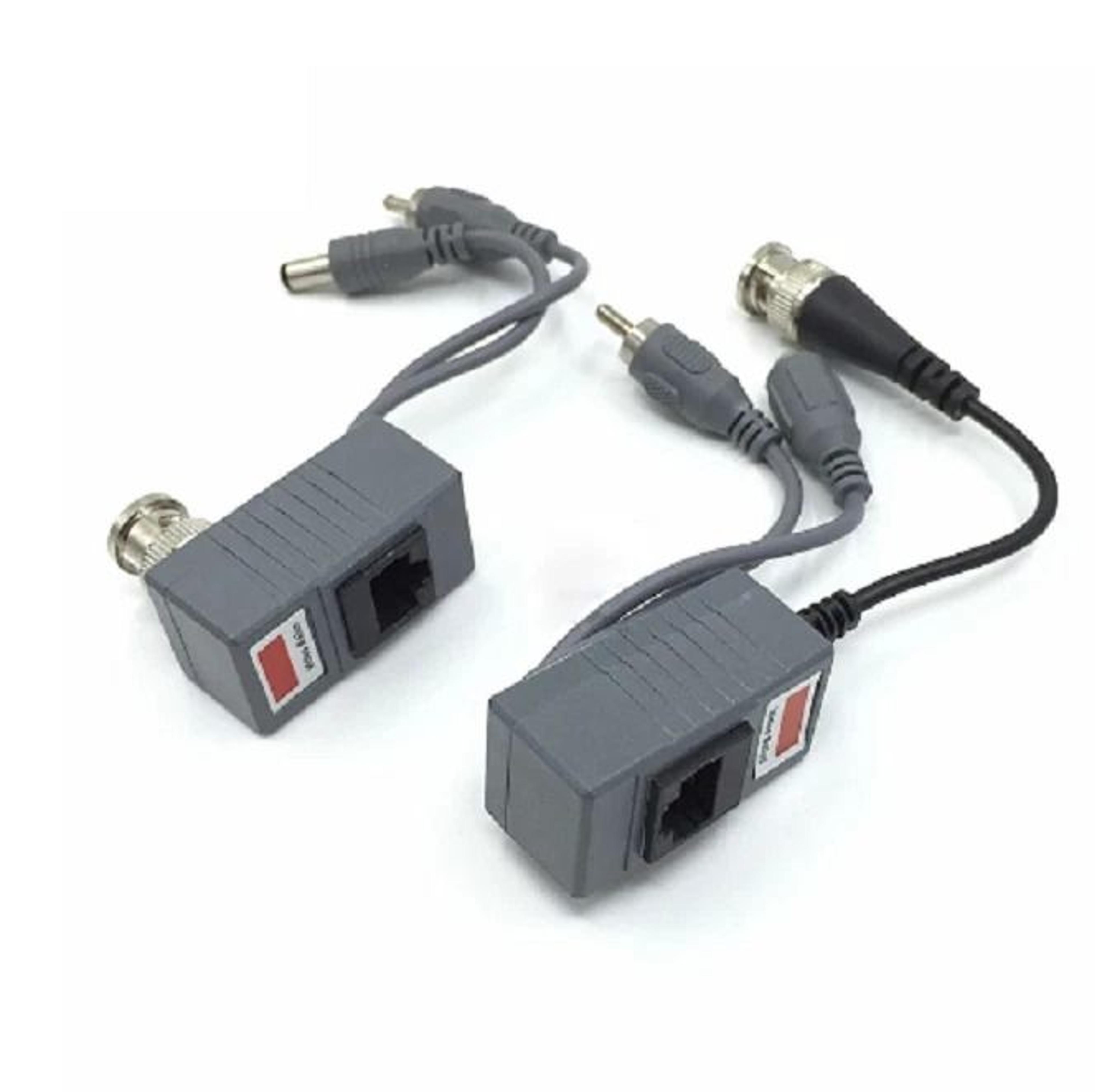 cctv balun pair video power audio adapter for security cameras