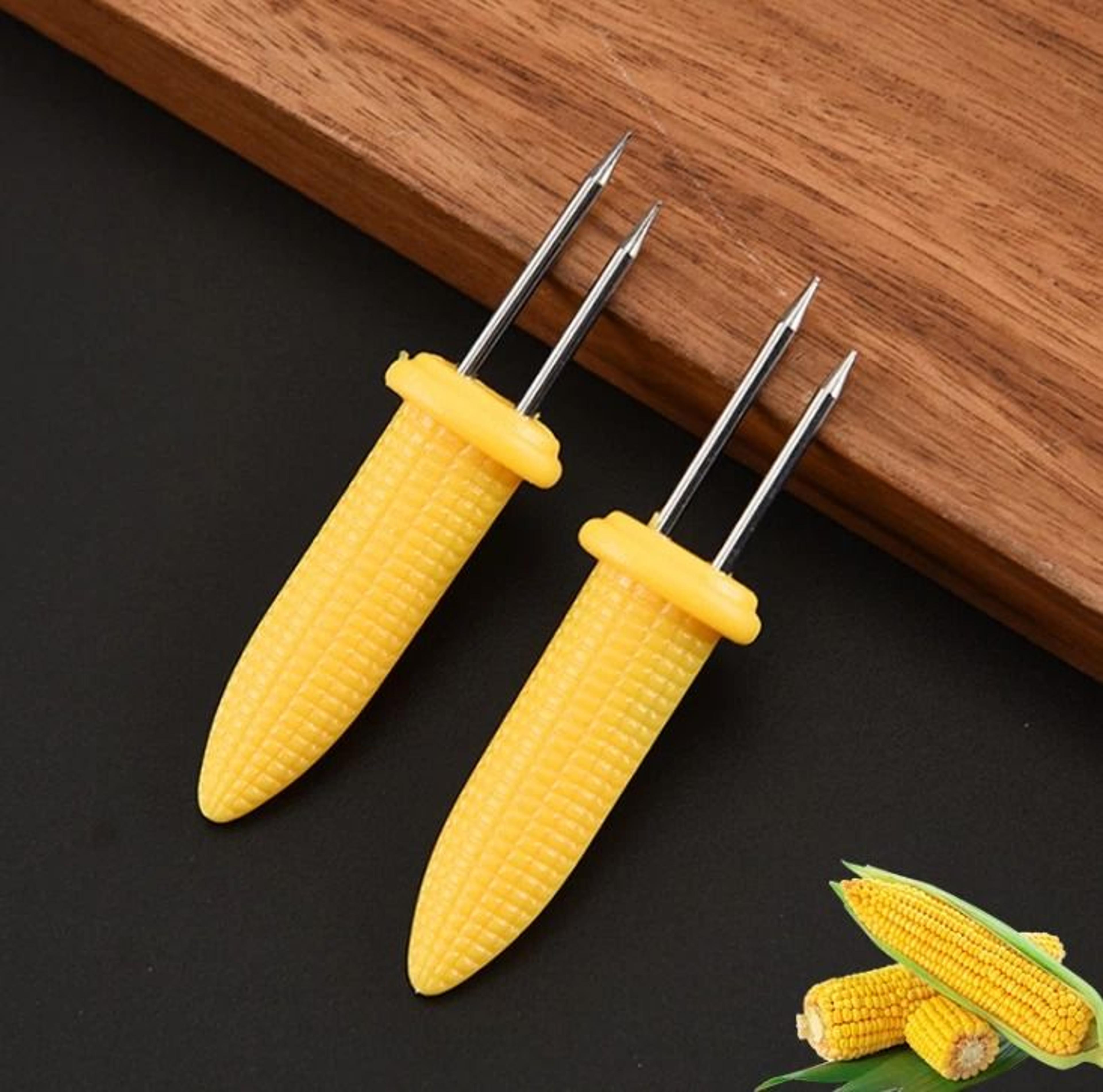 corn cob holders set with stainless steel pins for bbq, picnics and family meals